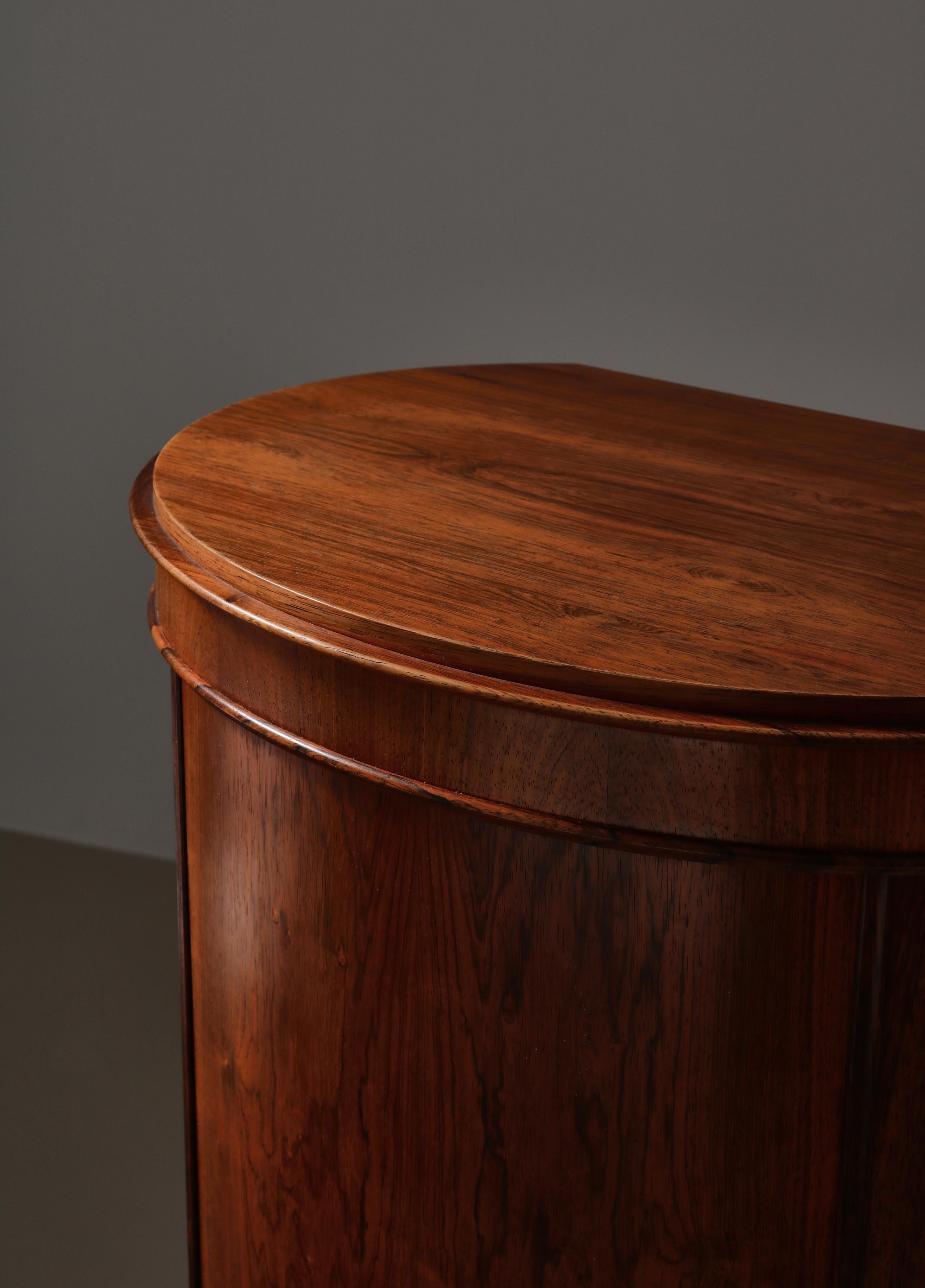 Danish Modern Rosewood Pedestal Cabinet by Johannes Sorth, Denmark, 1966 For Sale 7