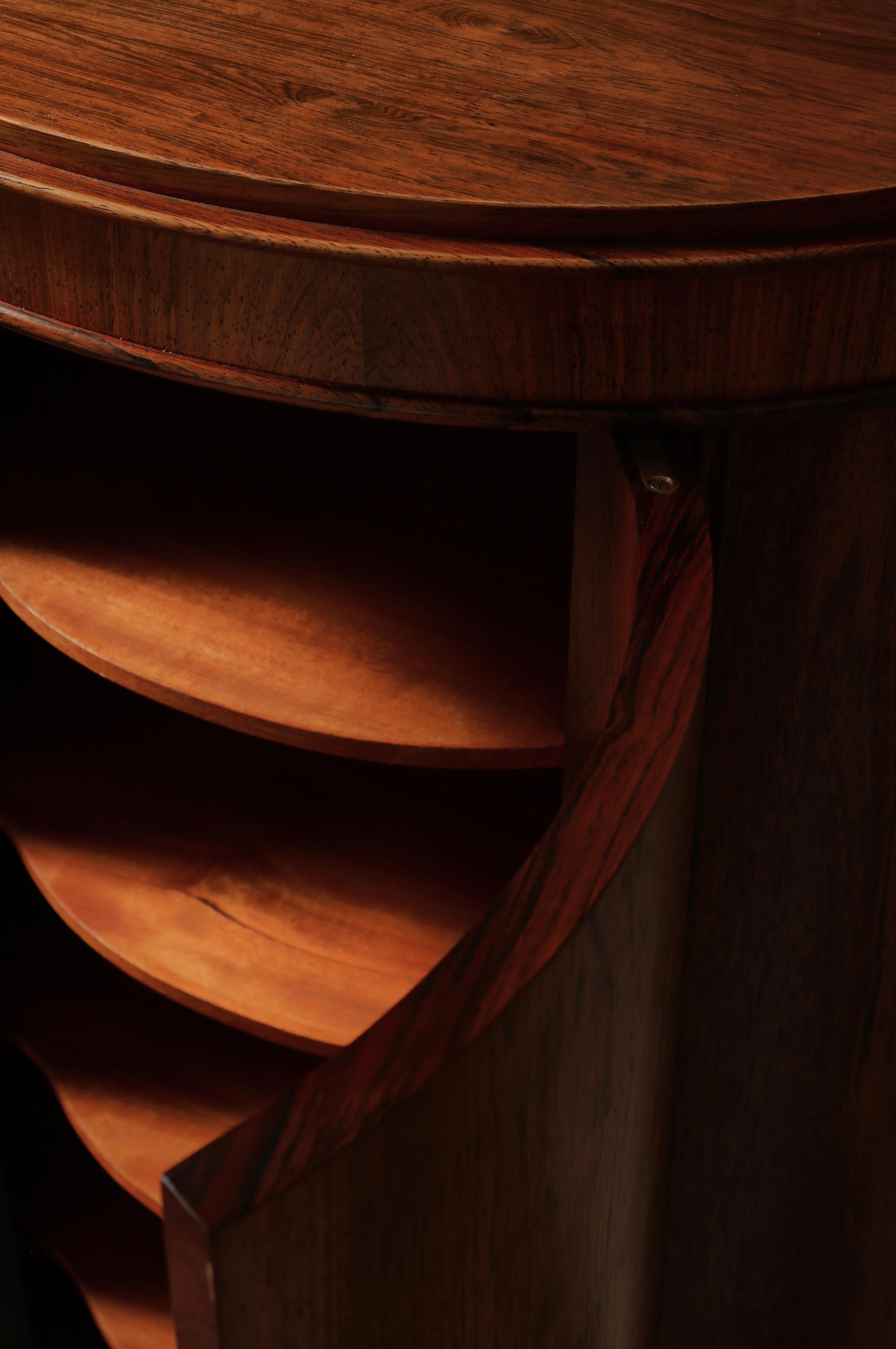 Danish Modern Rosewood Pedestal Cabinet by Johannes Sorth, Denmark, 1966 For Sale 9