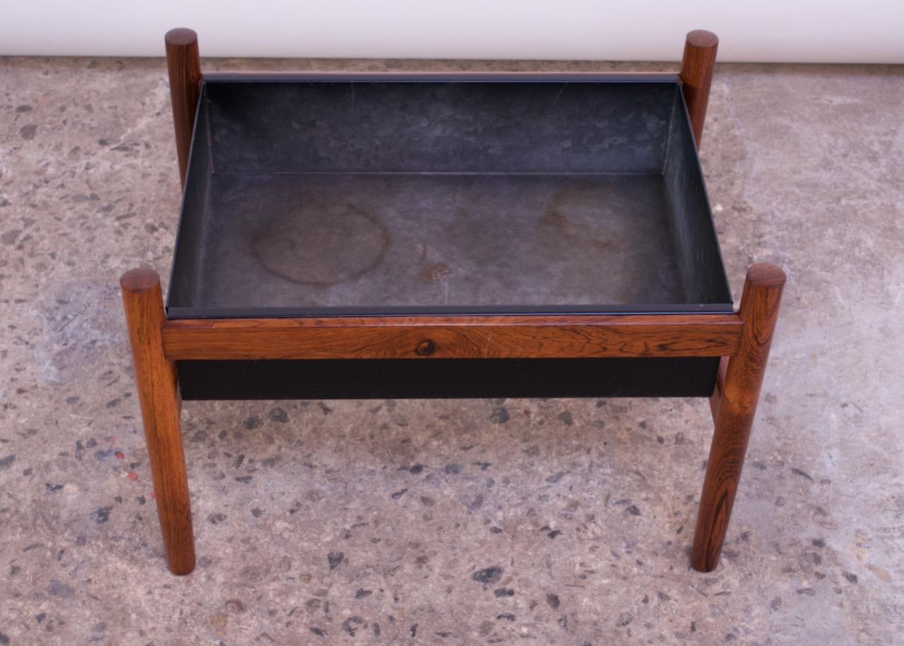 Painted Danish Modern Rosewood Planter by Spøttrup