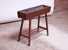 Danish Modern Rosewood Planter with Metal Insert