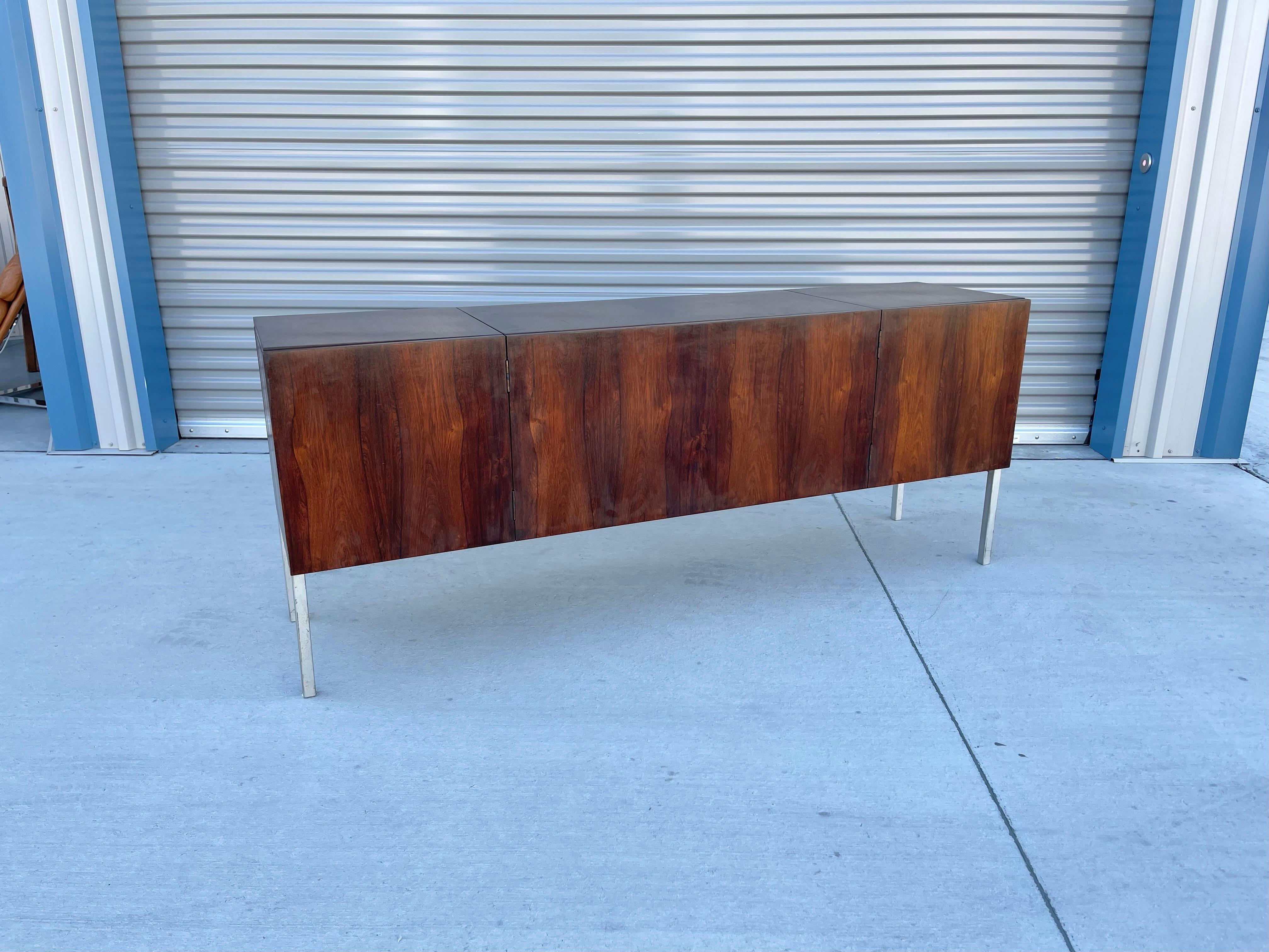 Danish Modern Rosewood Record Credenza For Sale 1