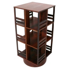 Danish Modern Rosewood Revolving Bookcase circa 1960s