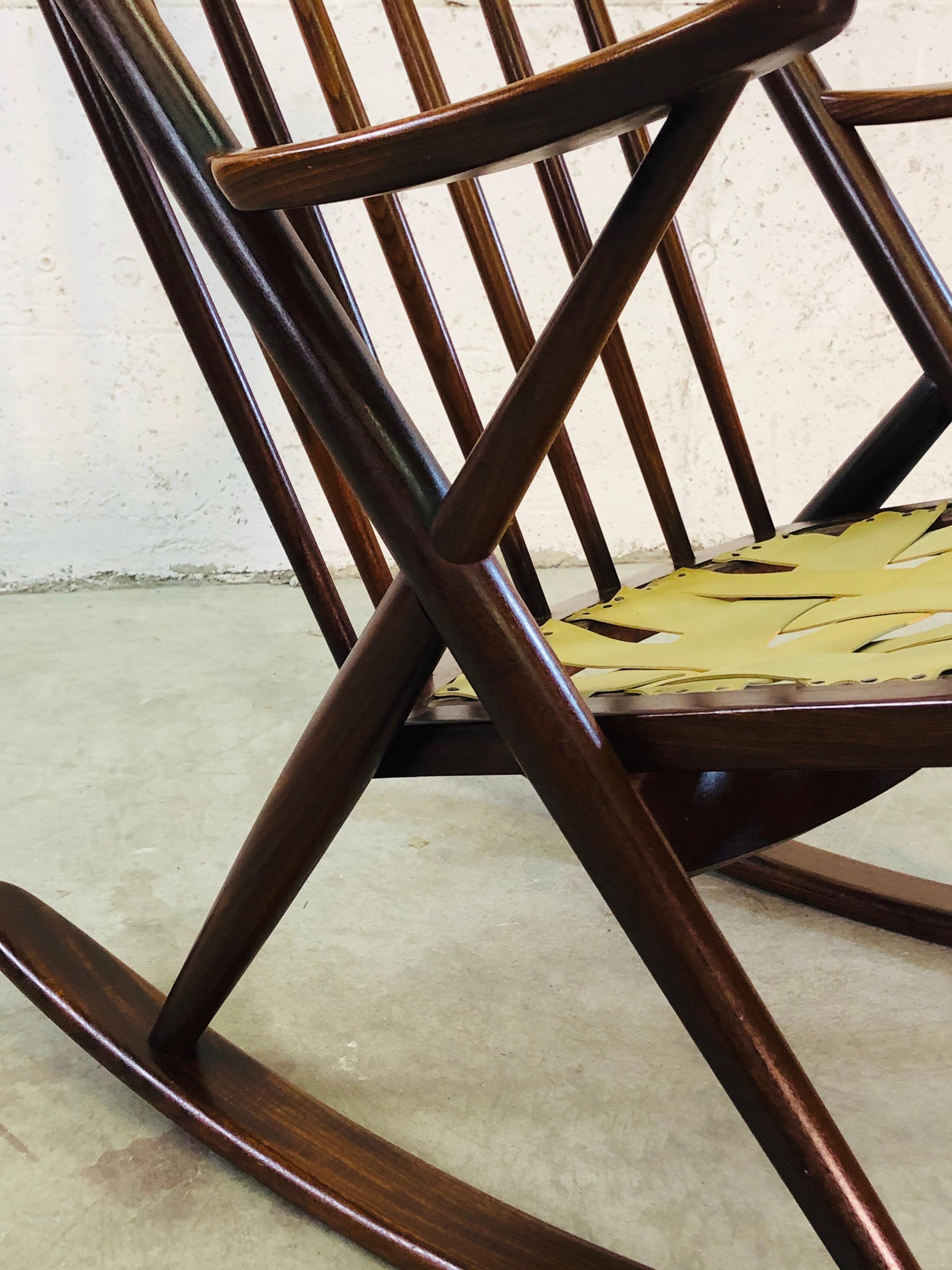 Scandinavian Modern Danish Modern Rosewood Rocking Chair by Frank Reenskaug for Brahmin Mobler