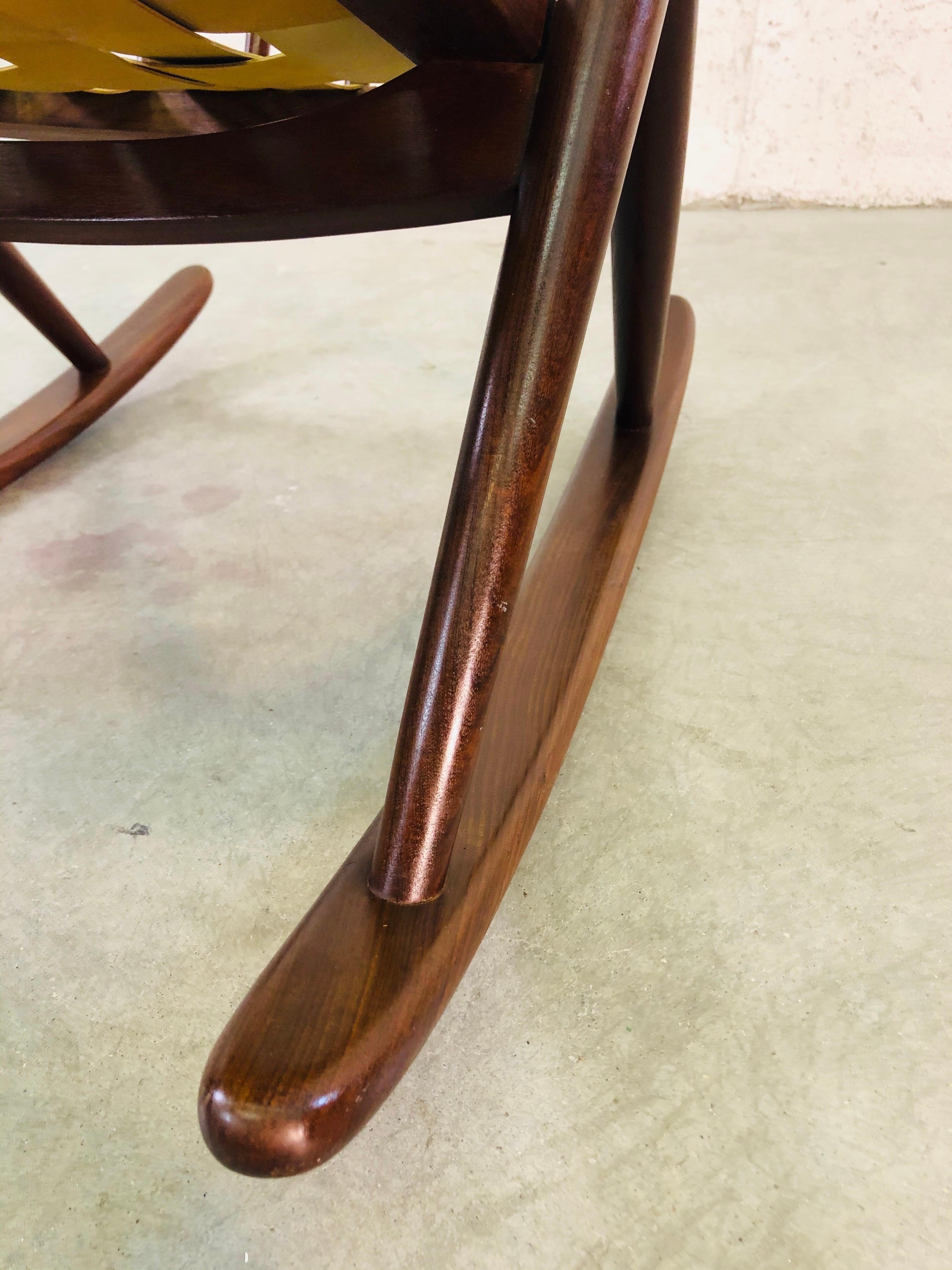 Danish Modern Rosewood Rocking Chair by Frank Reenskaug for Brahmin Mobler 3