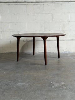 Danish Modern Rosewood Round Coffee Table by H.W. Klein