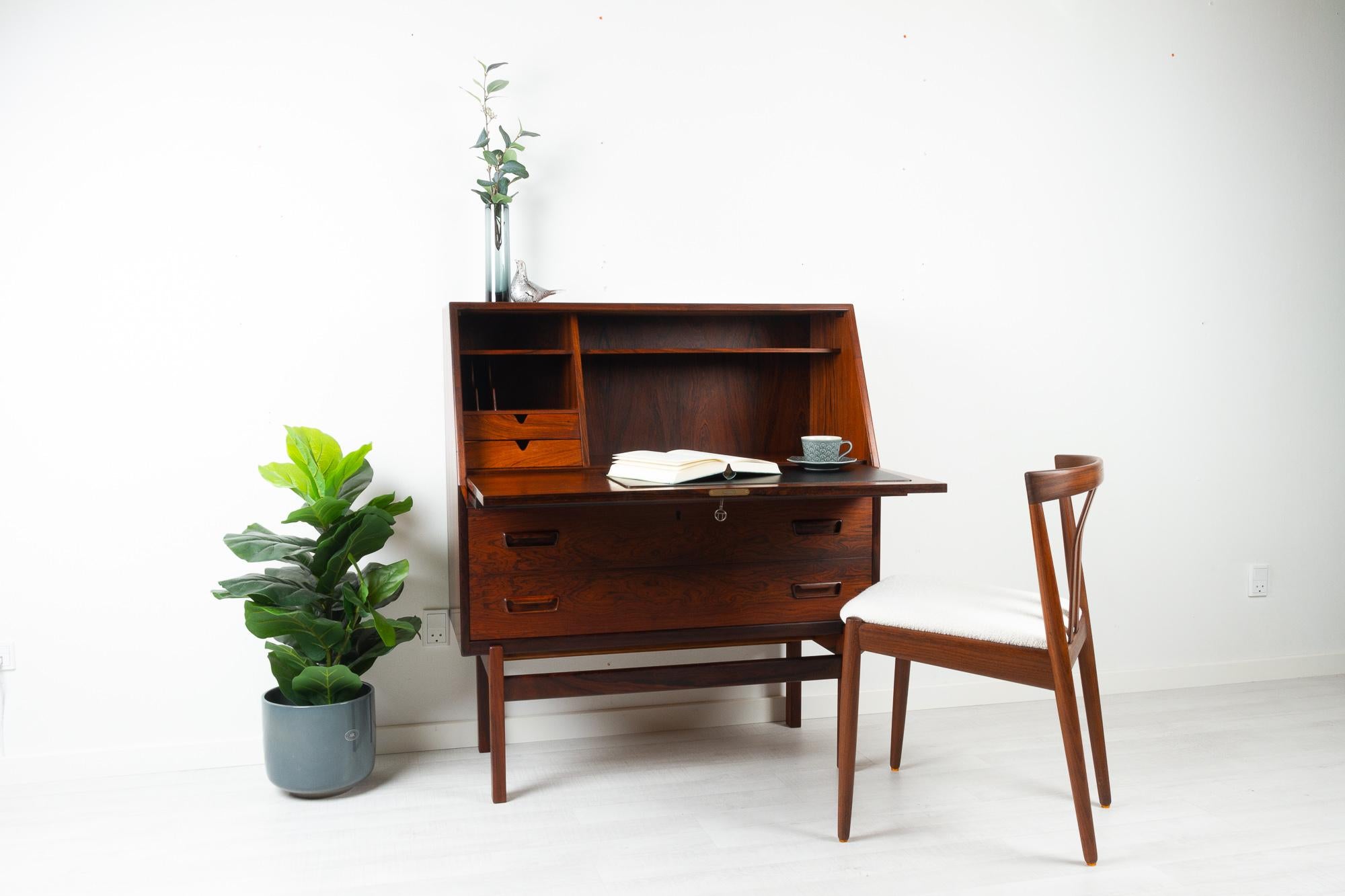 Danish Modern Rosewood Secretary Desk by Arne Wahl Iversen, 1960s 8