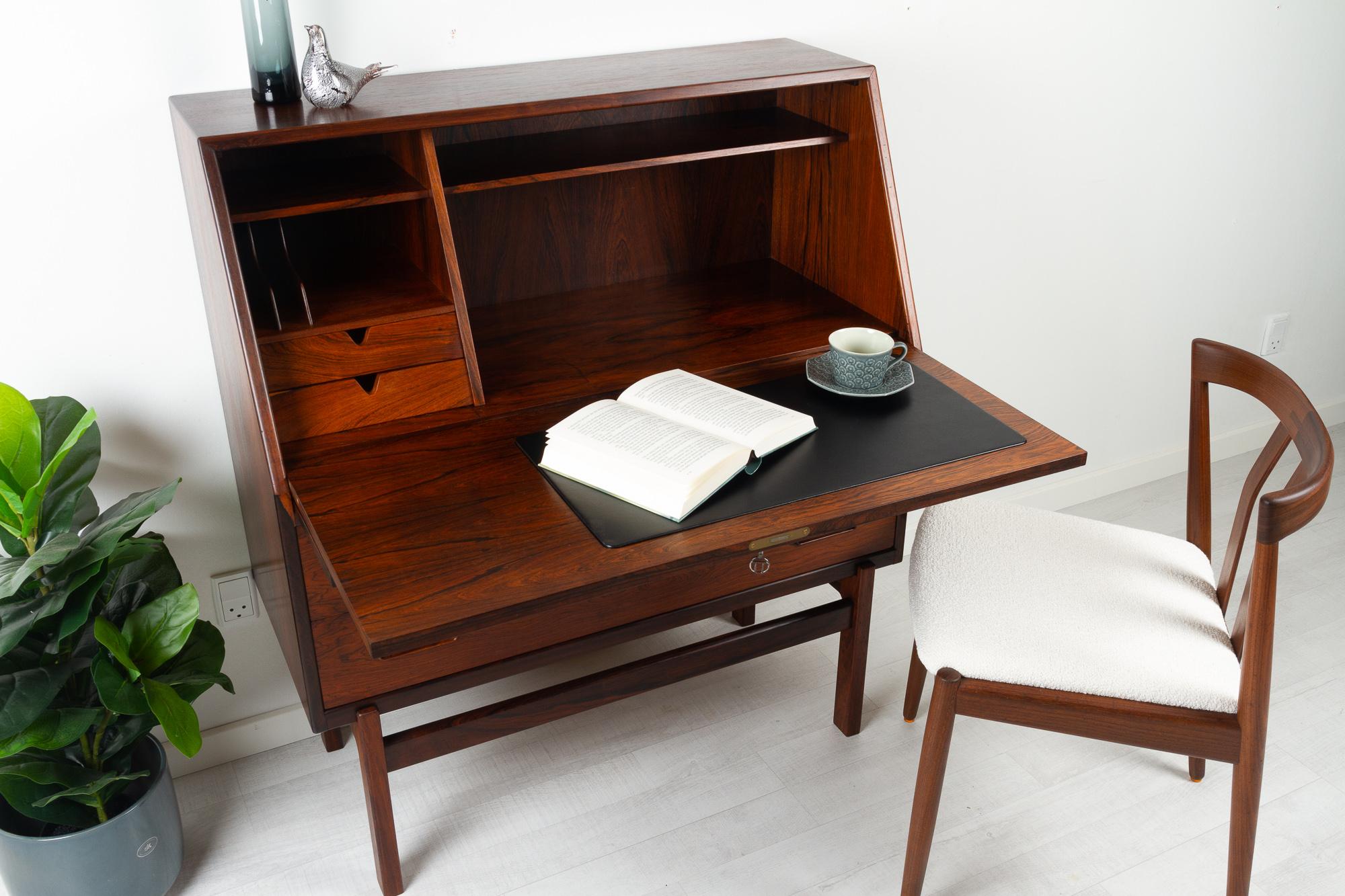 Danish Modern Rosewood Secretary Desk by Arne Wahl Iversen, 1960s 9