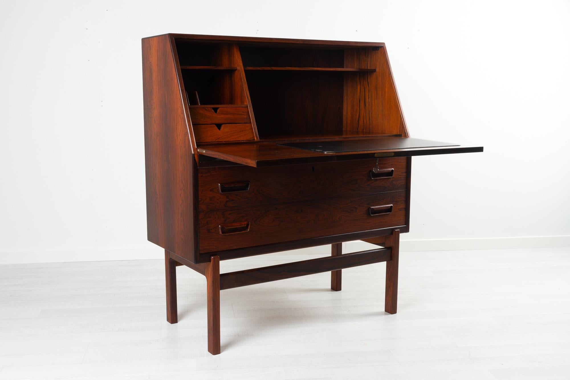 Scandinavian Modern Danish Modern Rosewood Secretary Desk by Arne Wahl Iversen, 1960s