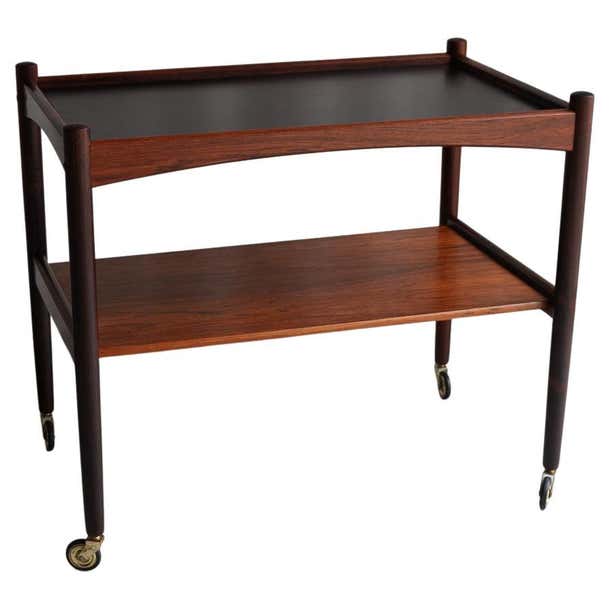 Danish Modern Rosewood Serving Trolley, 1960s. For Sale at 1stDibs