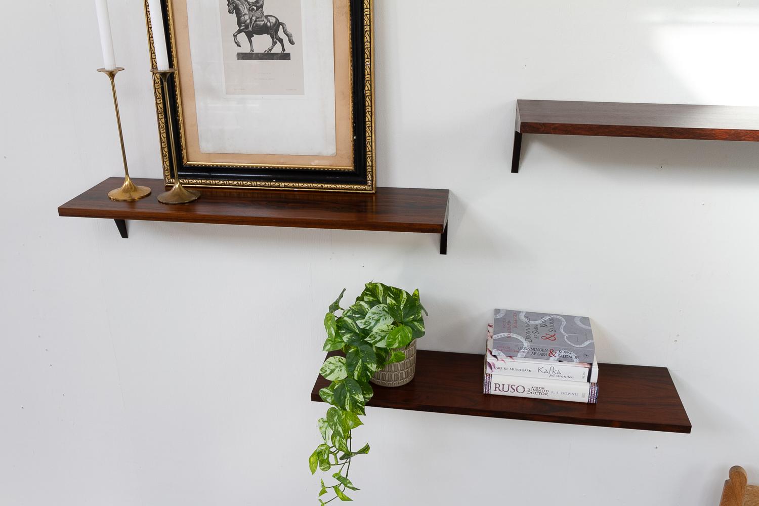 Danish Modern Rosewood Shelves by Poul Cadovius for Cado, 1960s. Set of 3. 5