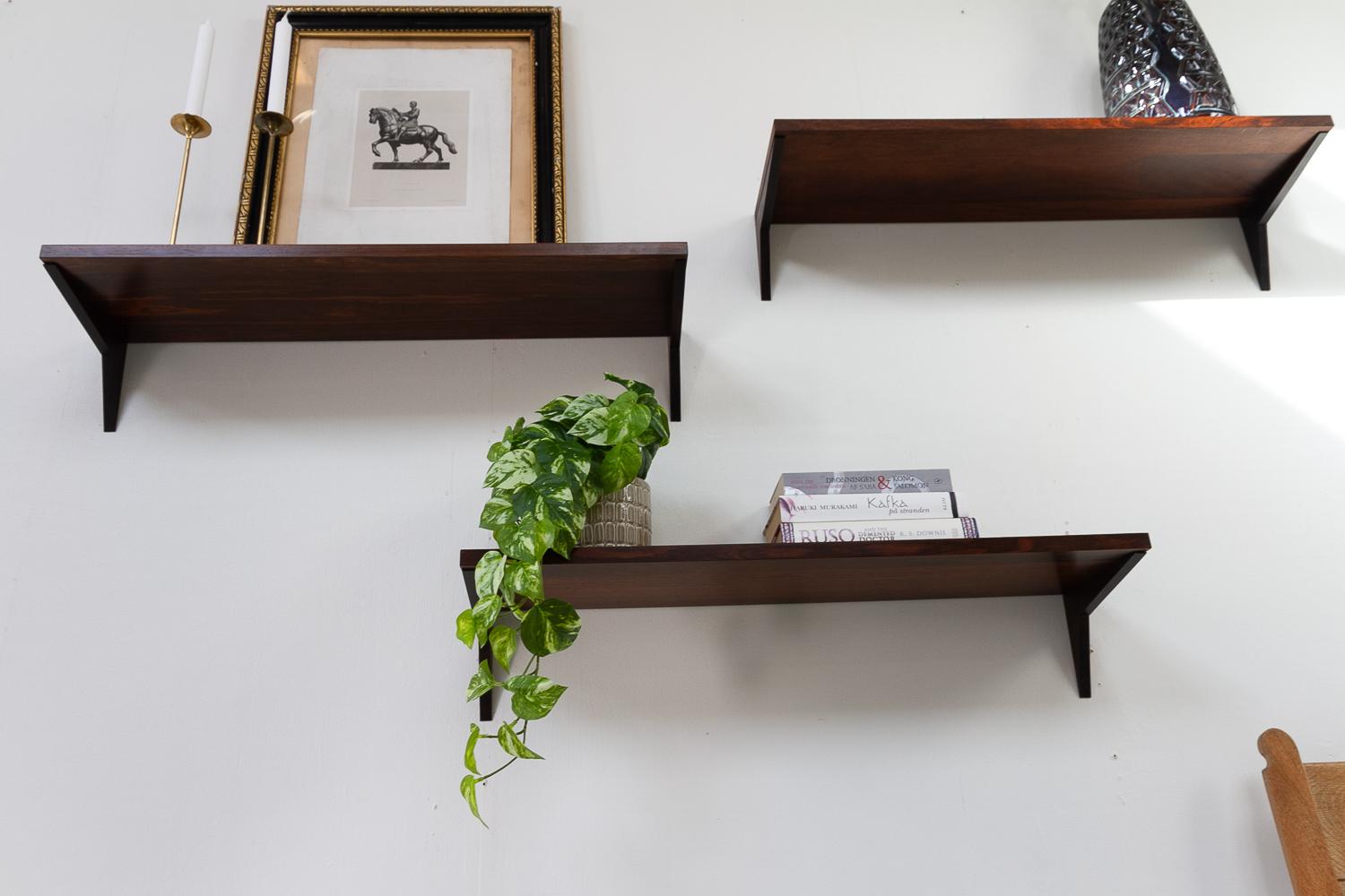Danish Modern Rosewood Shelves by Poul Cadovius for Cado, 1960s. Set of 3. 8