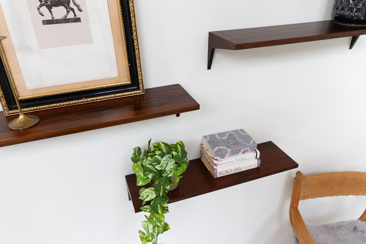 Danish Modern Rosewood Shelves by Poul Cadovius for Cado, 1960s. Set of 3. 10