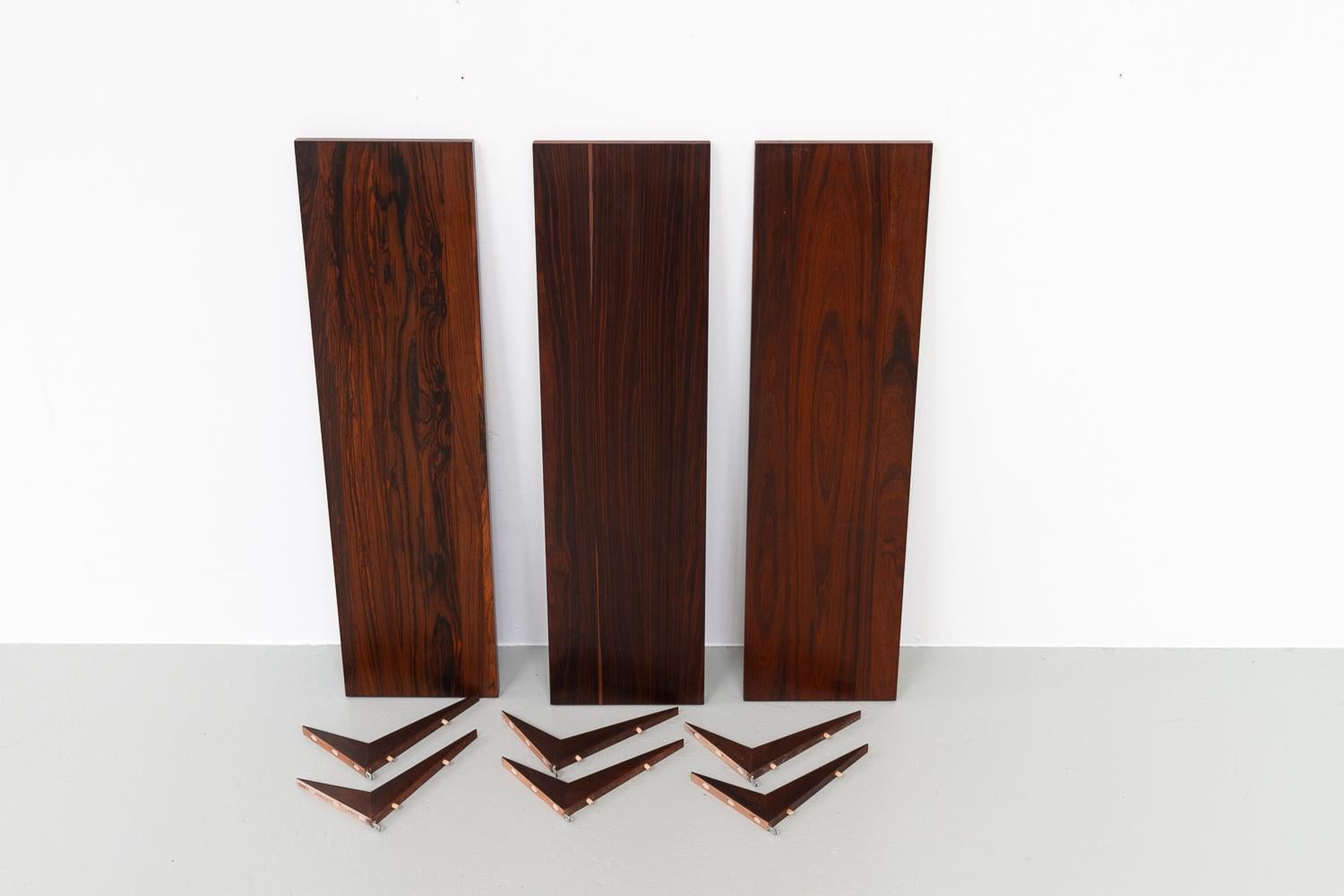 Danish Modern Rosewood Shelves by Poul Cadovius for Cado, 1960s. Set of 3. 12