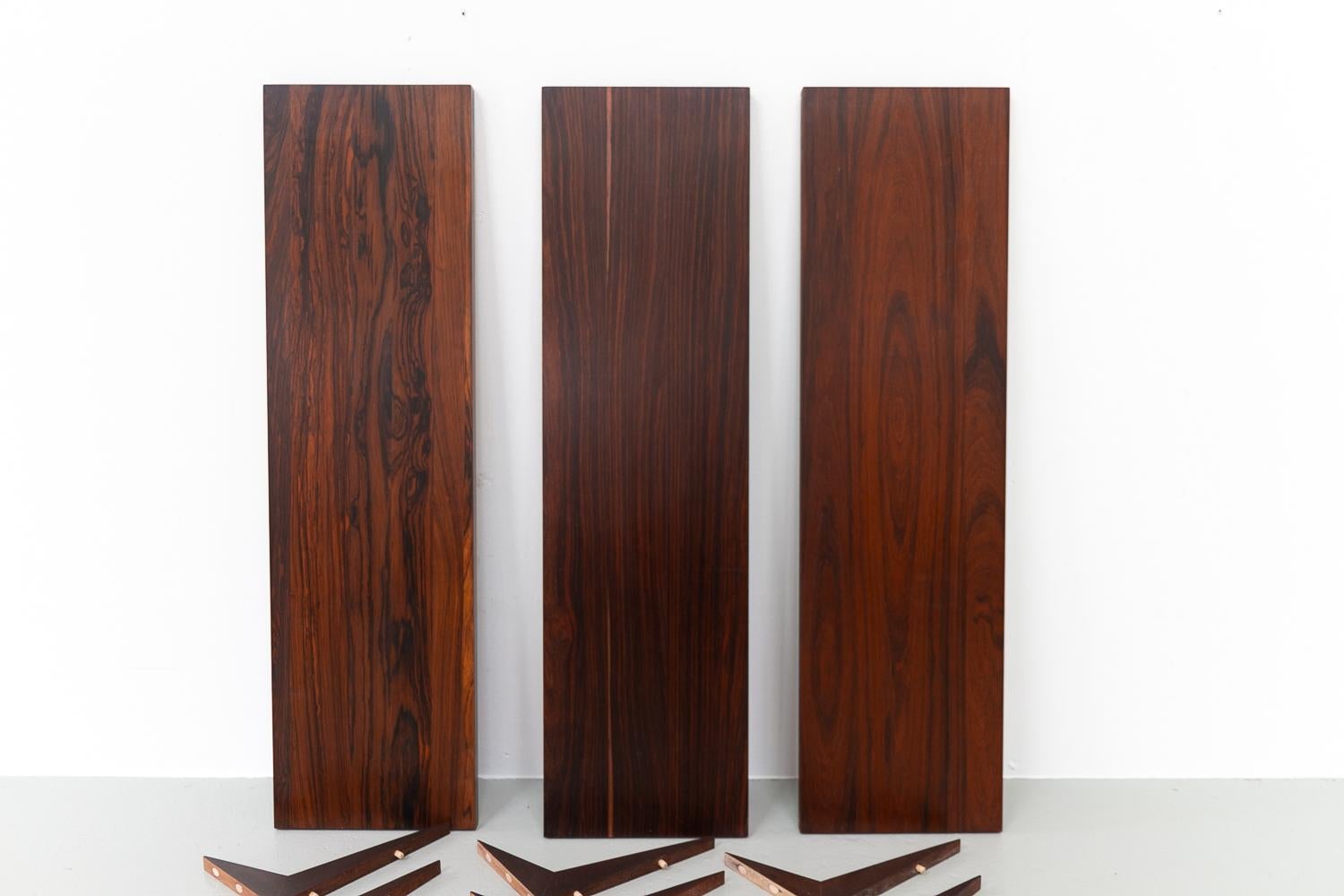Danish Modern Rosewood Shelves by Poul Cadovius for Cado, 1960s. Set of 3. 13