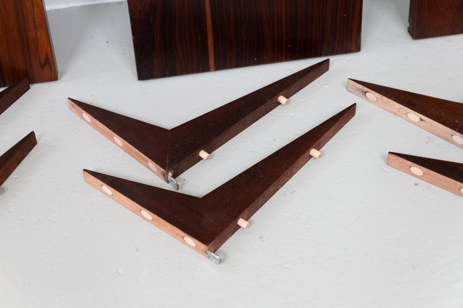 Danish Modern Rosewood Shelves by Poul Cadovius for Cado, 1960s. Set of 3. 14
