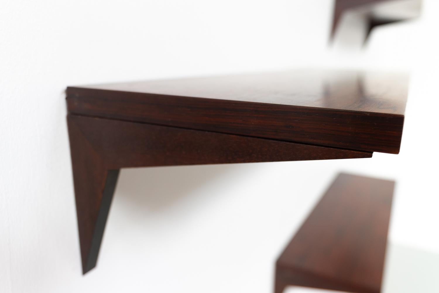 Danish Modern Rosewood Shelves by Poul Cadovius for Cado, 1960s. Set of 3. 3