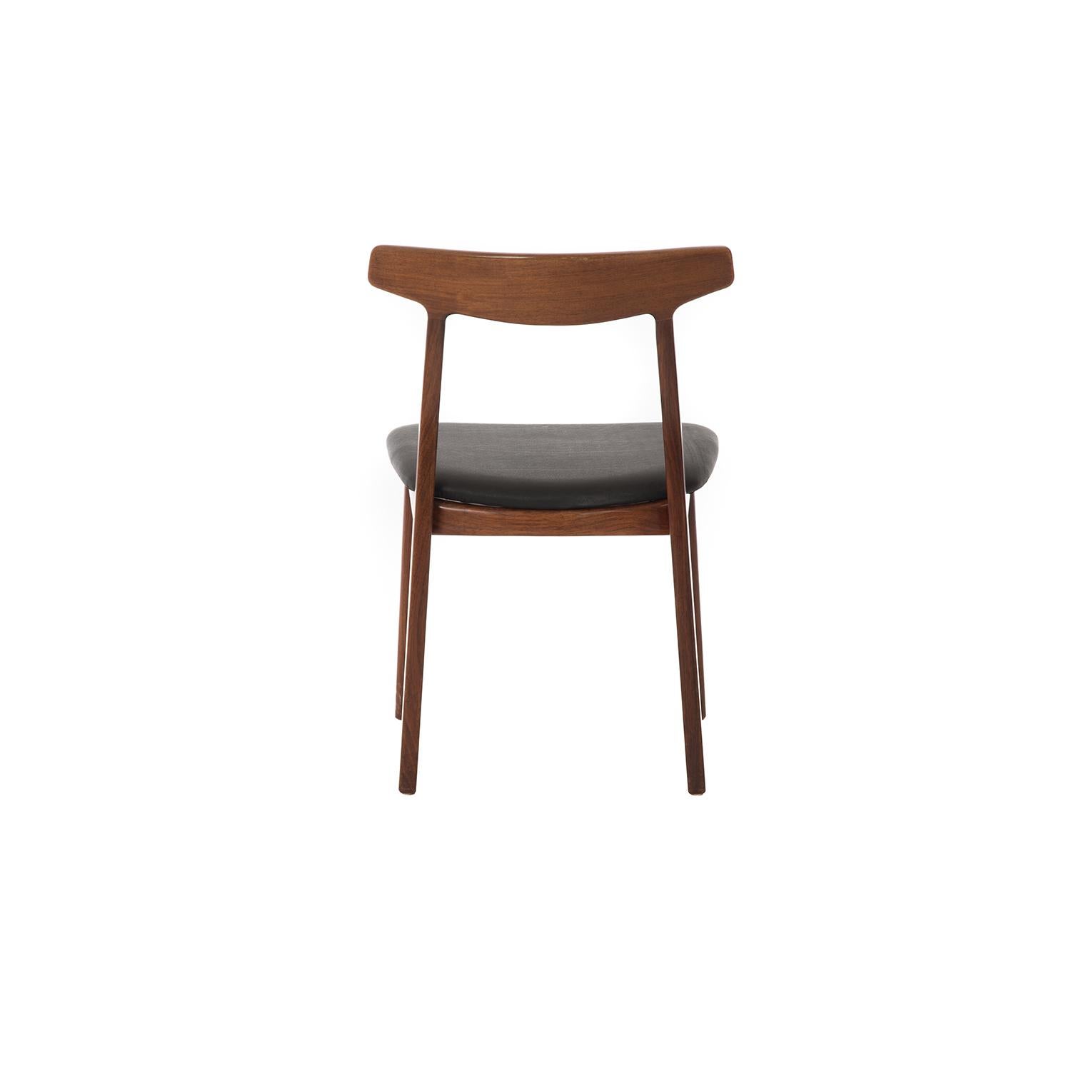 Lacquered Danish Modern Rosewood By H. Kjaernulf  Side Chair For Sale