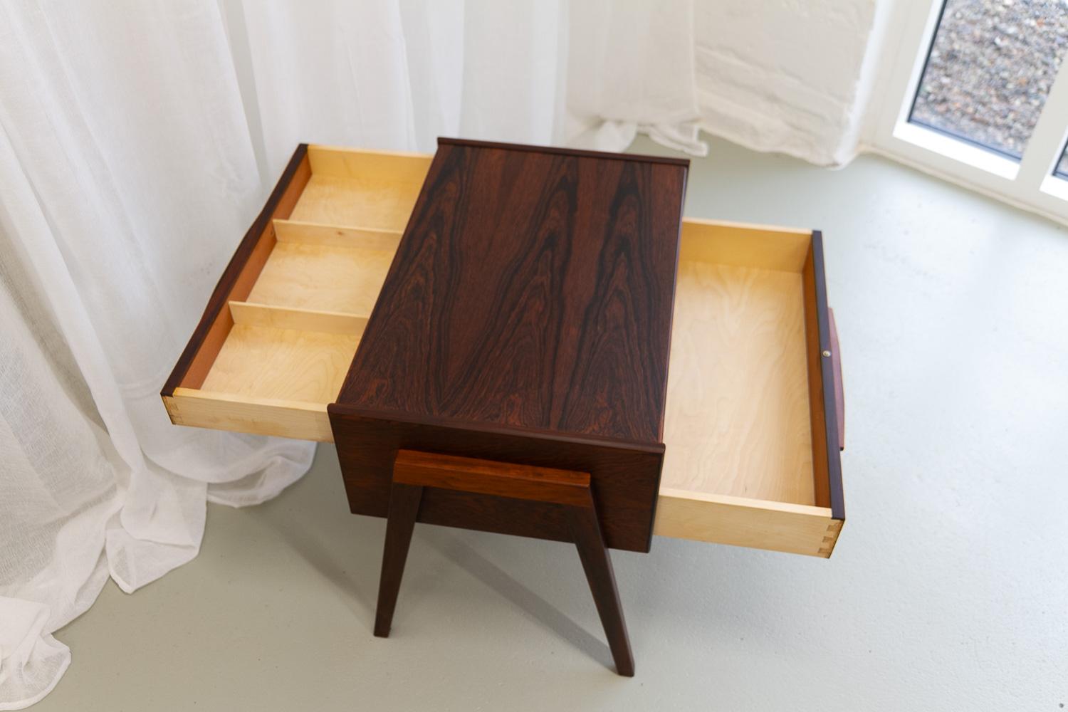 Mid-20th Century Danish Modern Rosewood Side Table, 1960s. For Sale