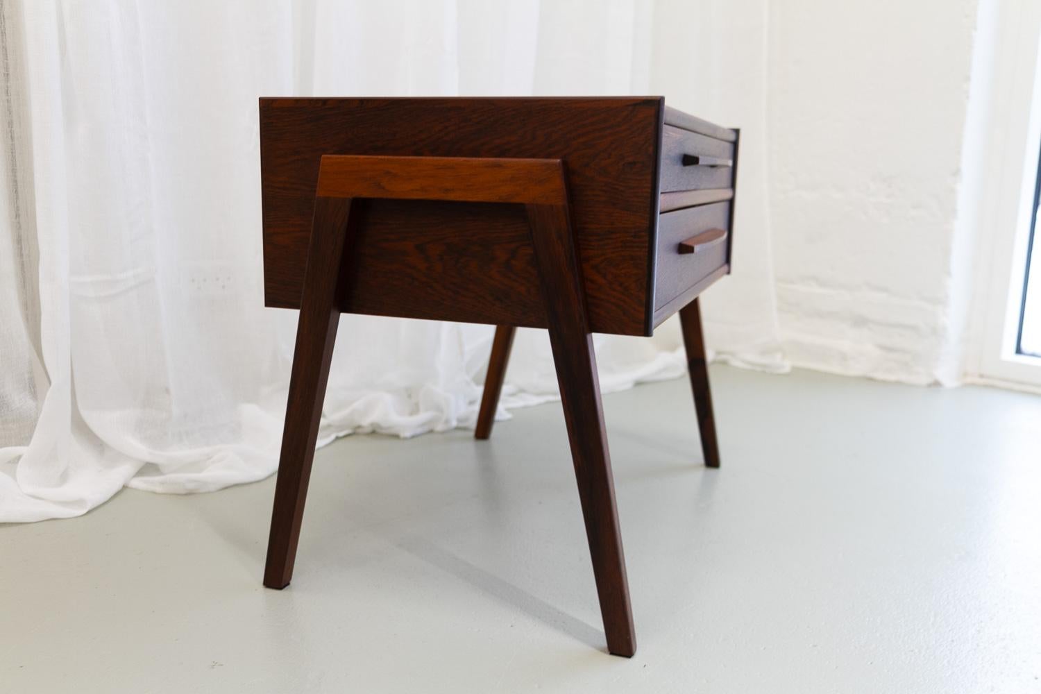 Palisander Danish Modern Rosewood Side Table, 1960s. For Sale