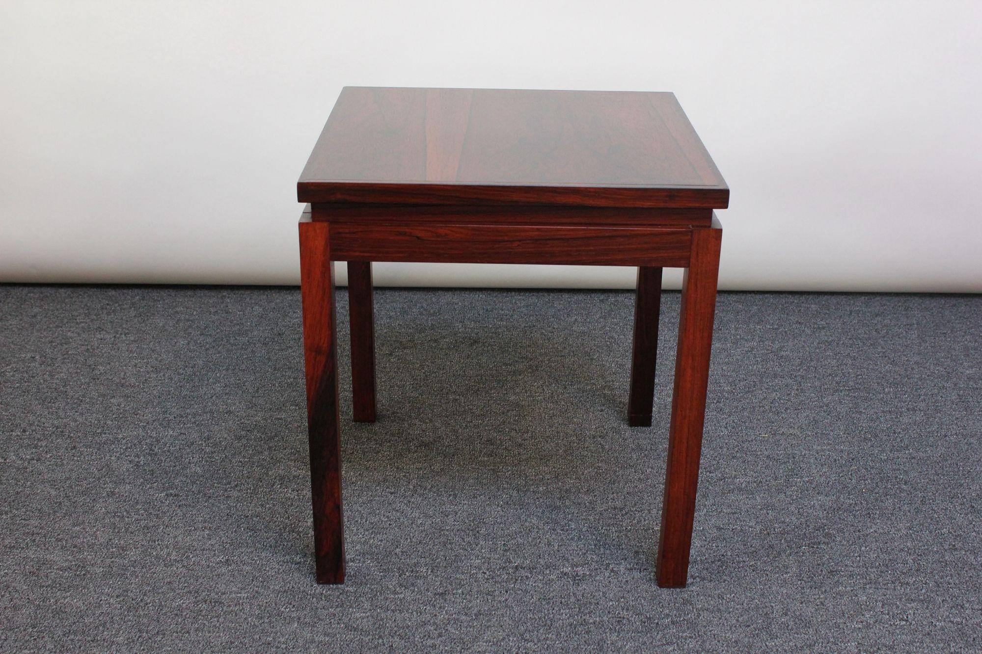 Scandinavian Modern Danish Modern Rosewood Side Table by Poul Hundevad for Fabian