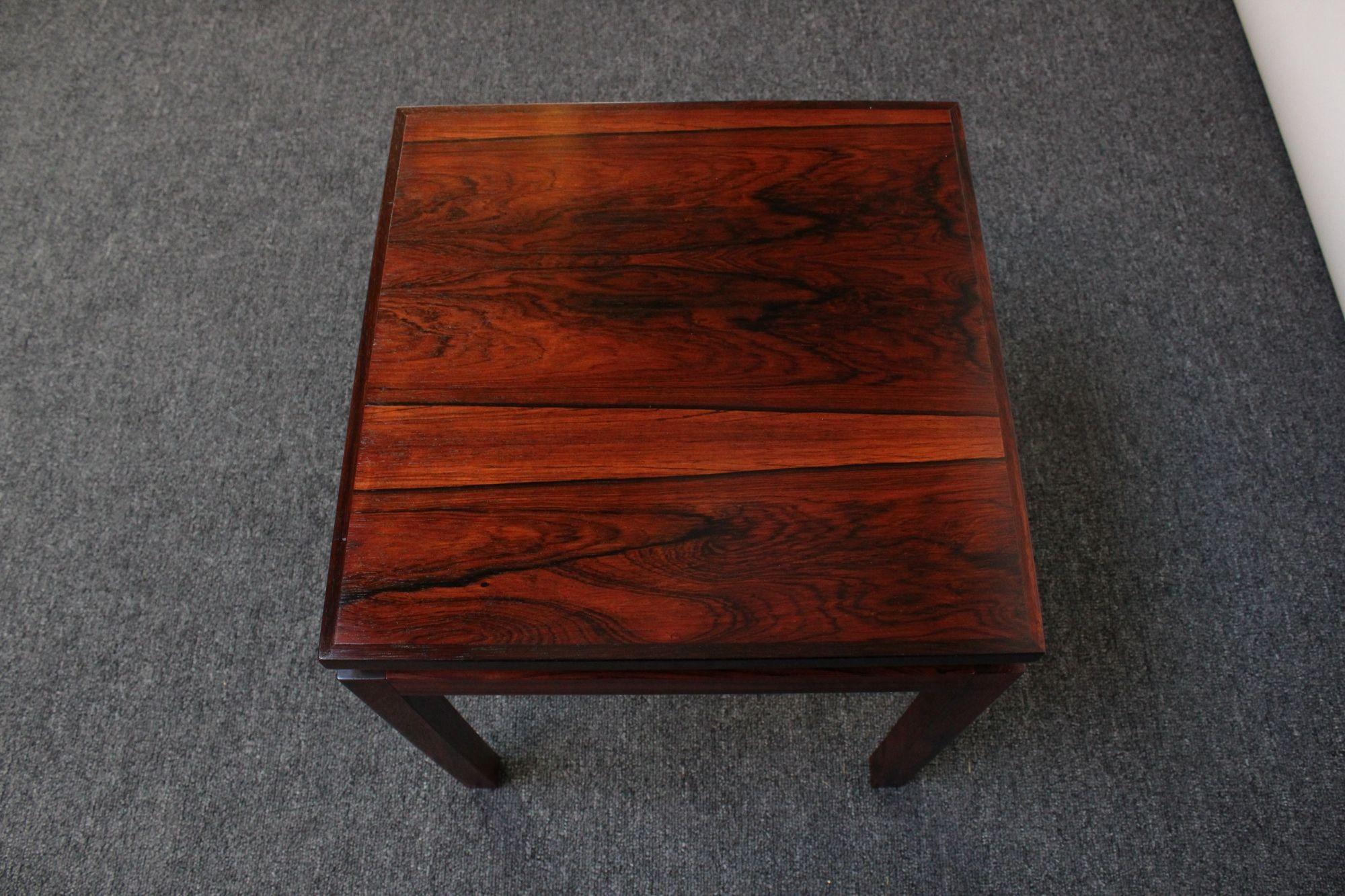 Danish Modern Rosewood Side Table by Poul Hundevad for Fabian 1
