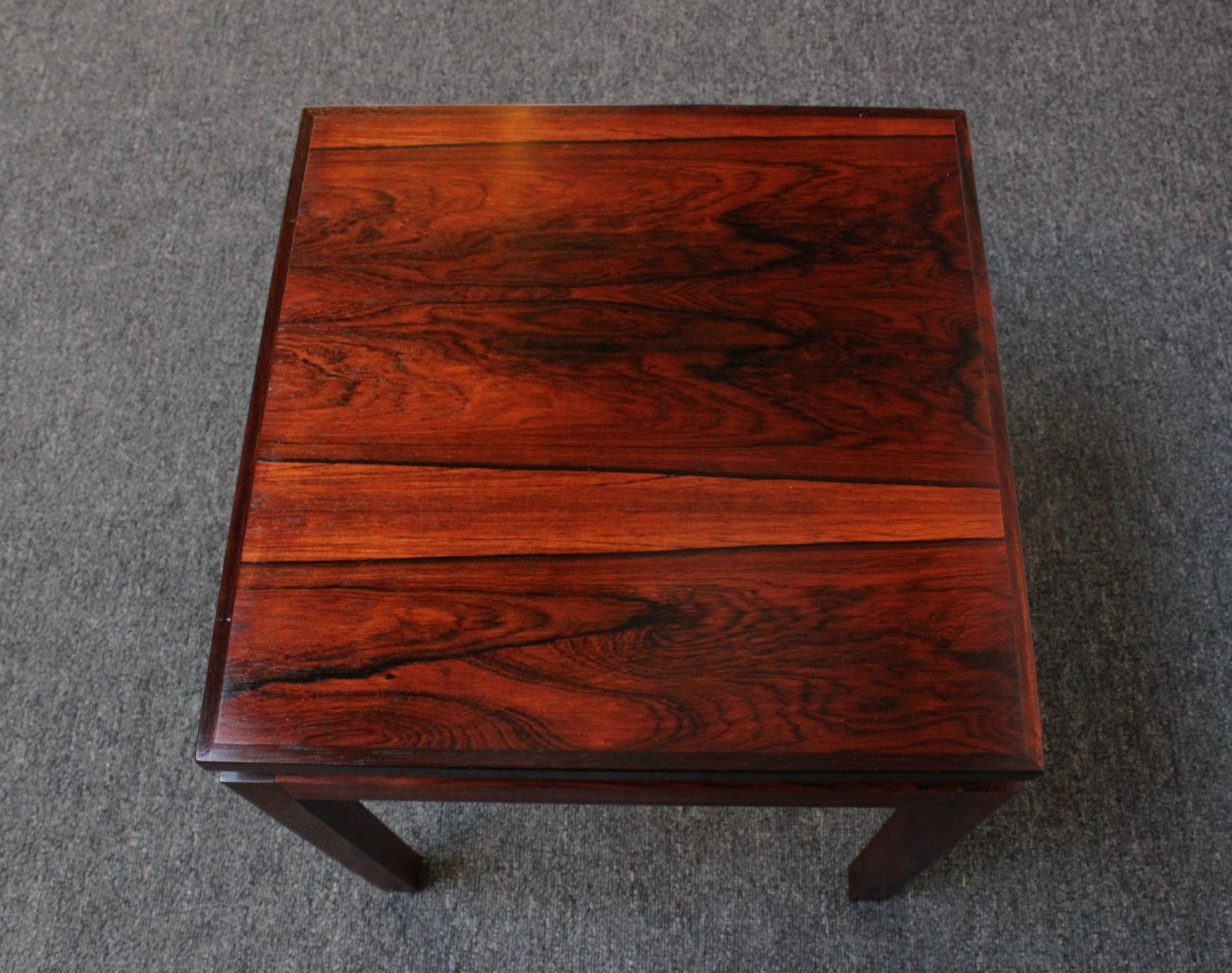 Danish Modern Rosewood Side Table by Poul Hundevad for Fabian 2