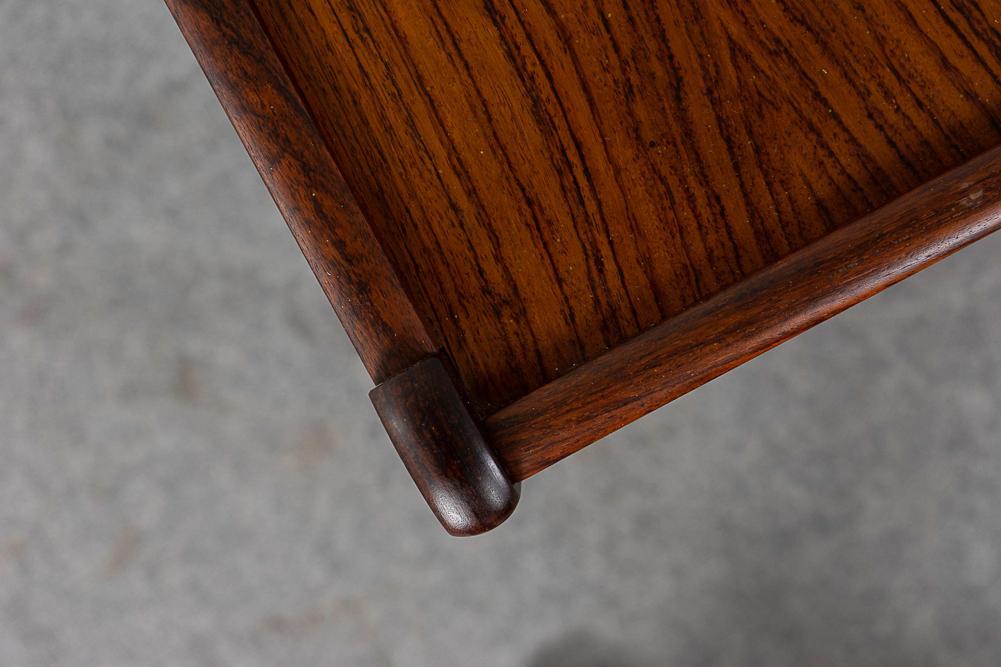 Veneer Danish Modern Rosewood Side Table by Spottrup For Sale