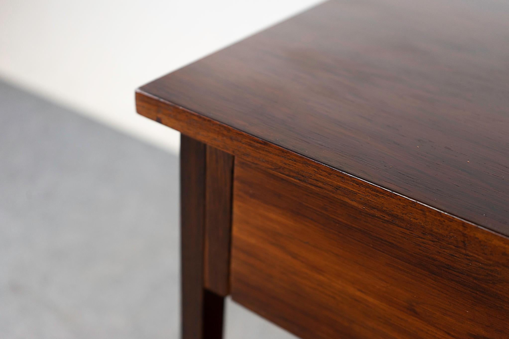 Hardwood Danish Modern Rosewood Side Table For Sale