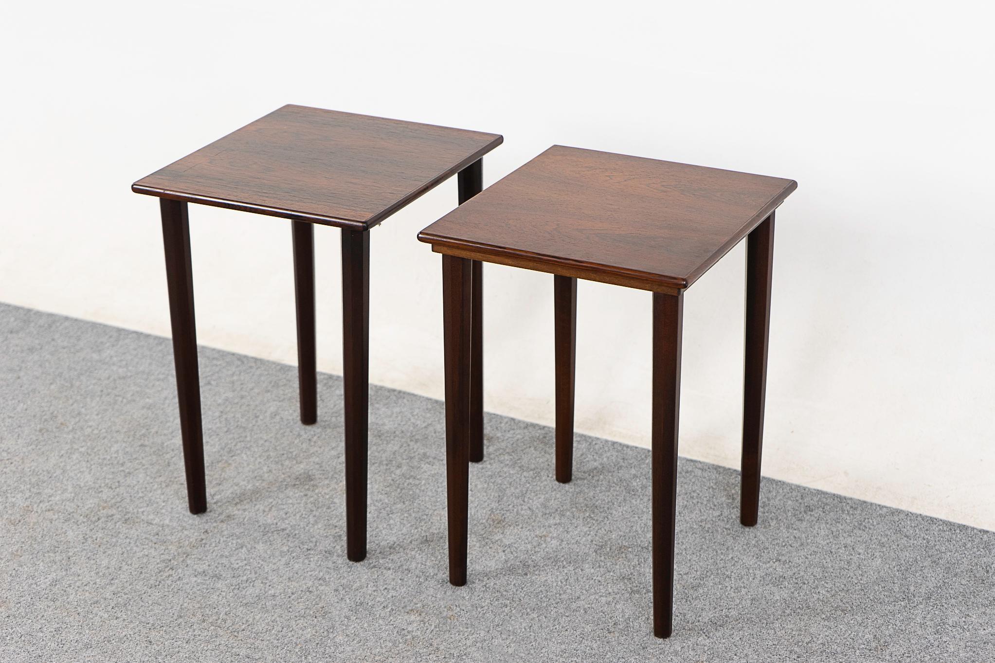 Mid-20th Century Danish Modern Rosewood Side Table Pair For Sale