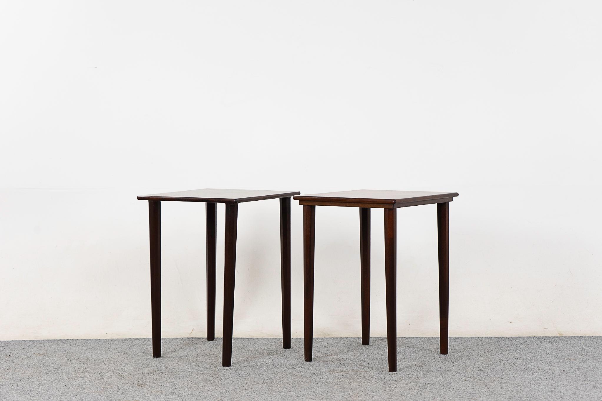 Danish Modern Rosewood Side Table Pair For Sale 1
