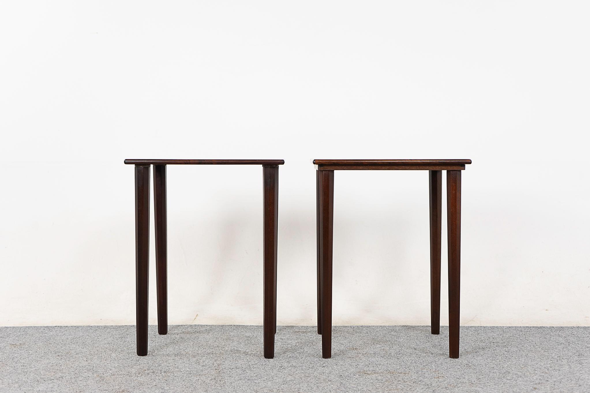 Danish Modern Rosewood Side Table Pair For Sale 2