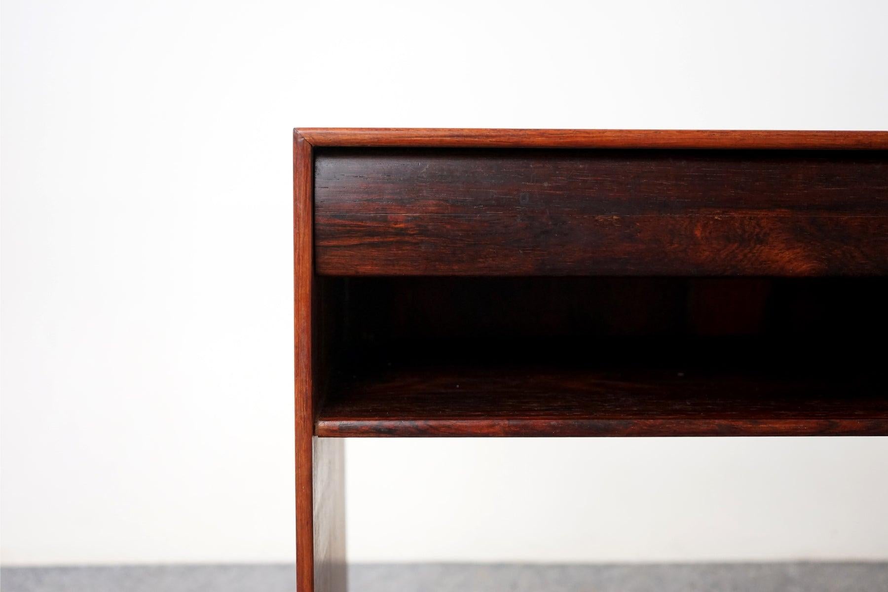 Mid-20th Century Danish Modern Rosewood Side Table with Drawer
