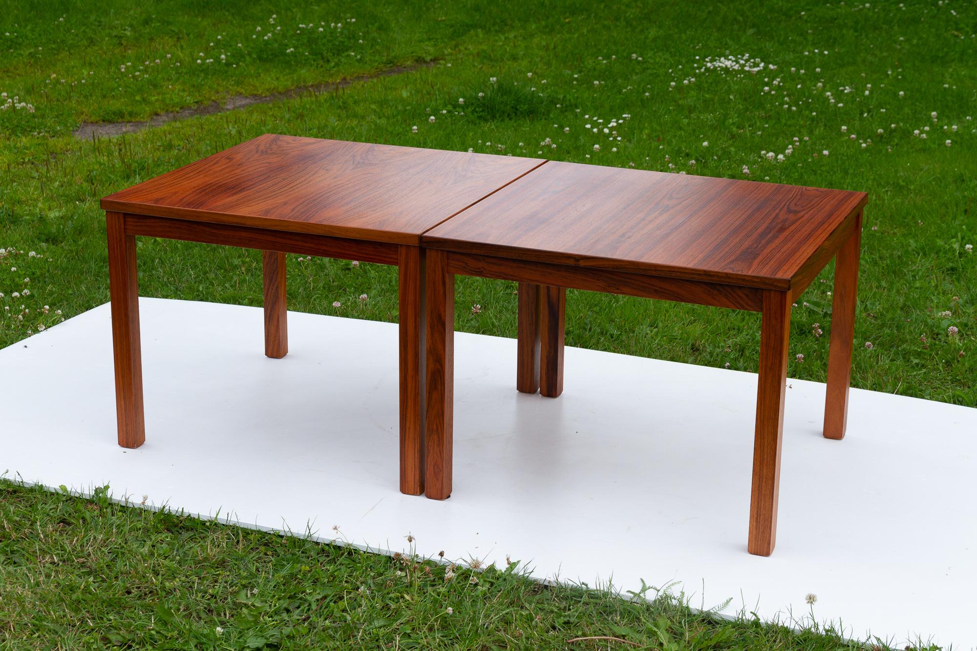 Tables d'appoint danoises modernes en bois de rose, années 1960, lot de 2 en vente 2