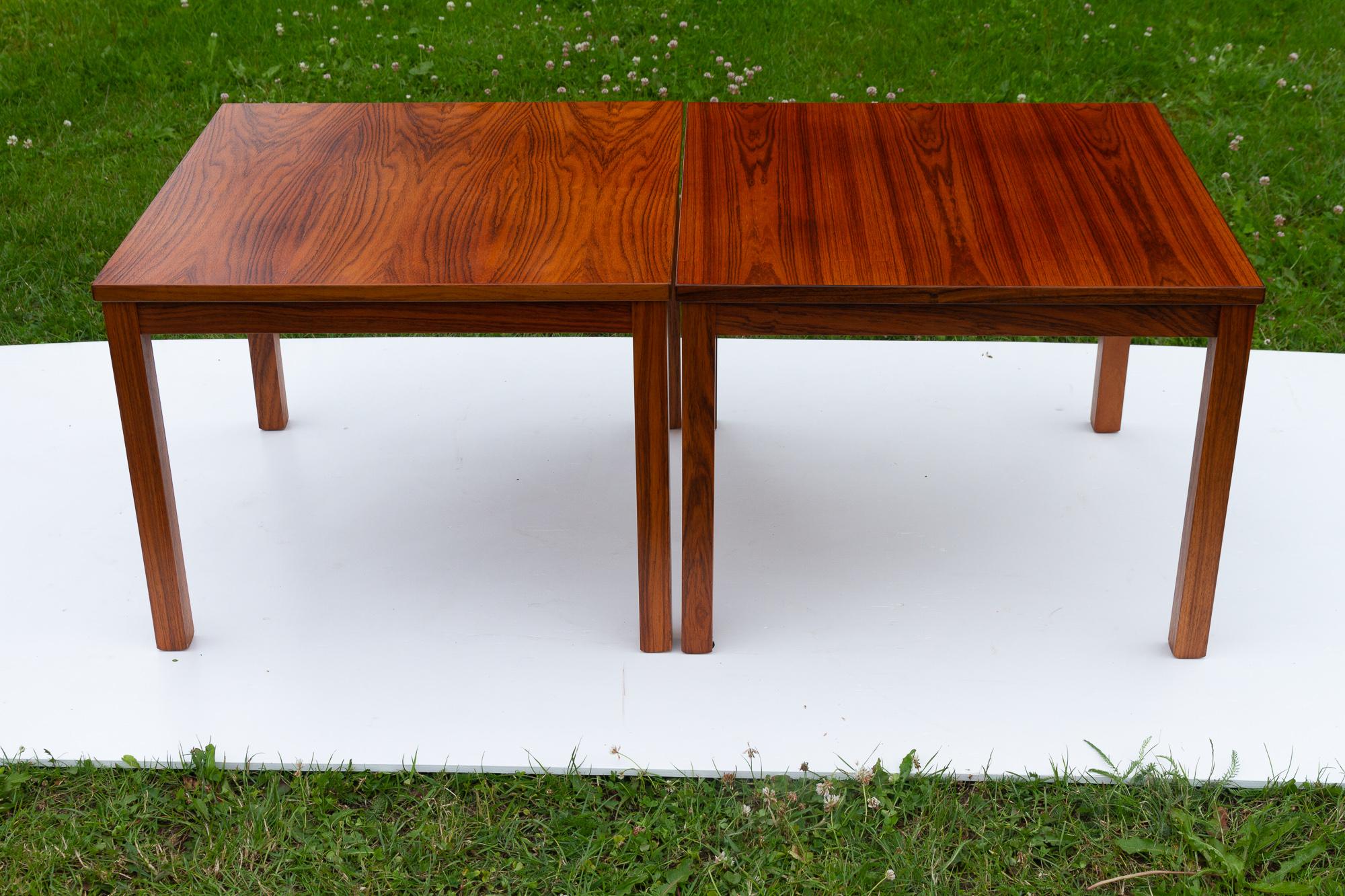 Mid-20th Century Danish Modern Rosewood Side Tables, 1960s, Set of 2 For Sale