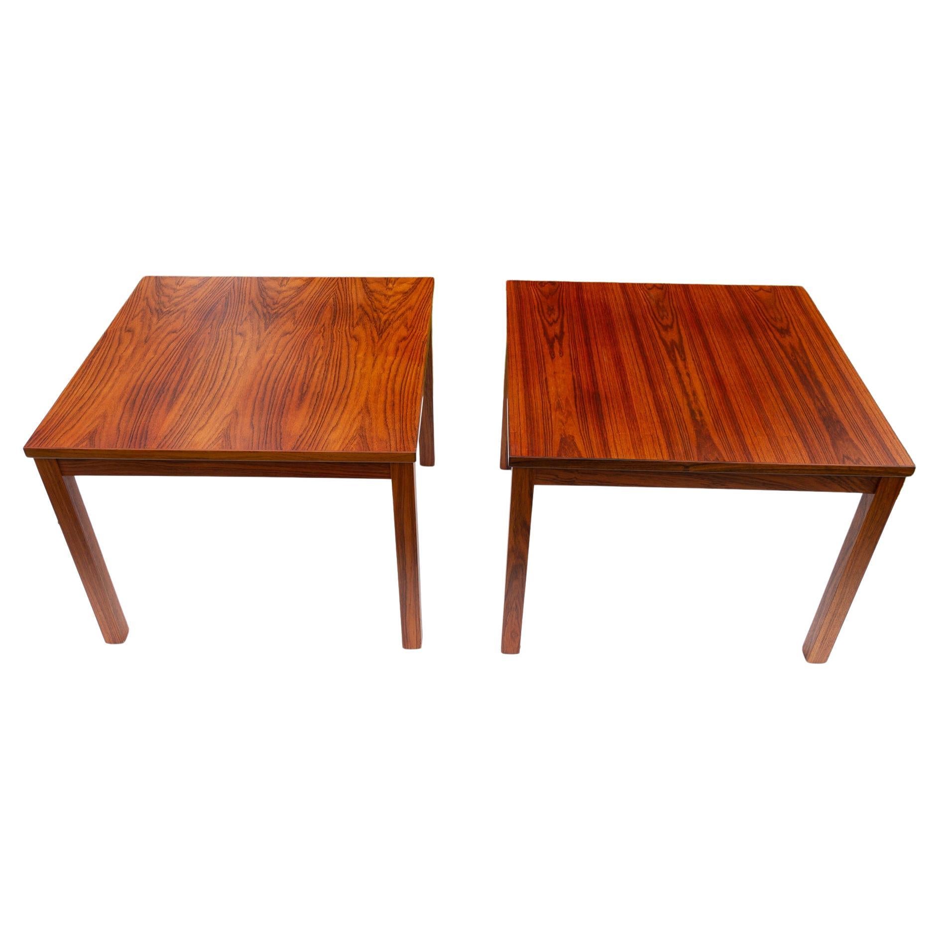 Danish Modern Rosewood Side Tables, 1960s, Set of 2