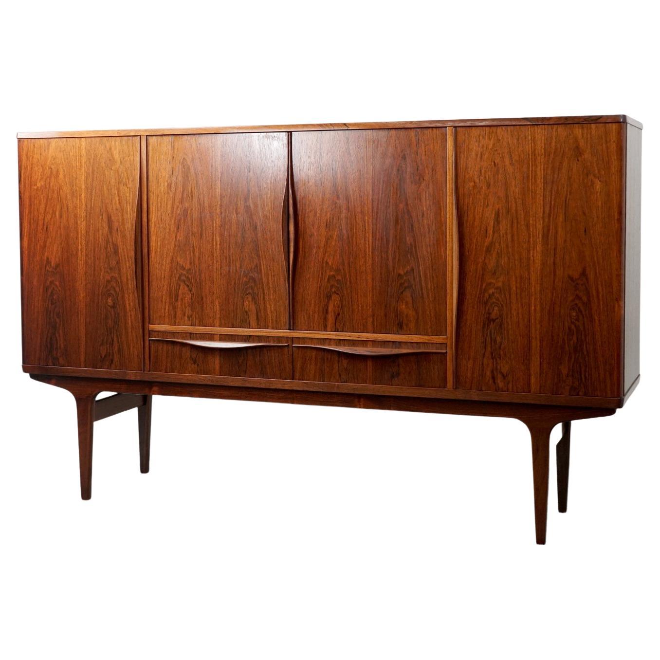 Danish Modern Rosewood Sideboard Credenza by LYBY Mobler