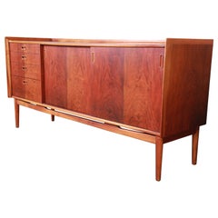 Danish Modern Rosewood Sideboard Credenza in the Manner of Arne Vodder, 1960s