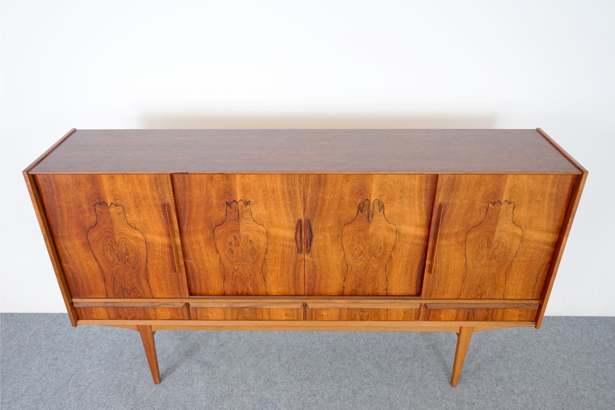 Danish Modern Rosewood Sideboard with Bar For Sale 4