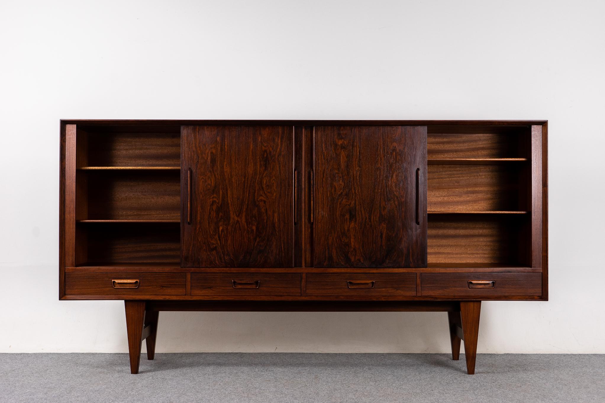 Danish Modern Rosewood Sideboard with Bar In Good Condition In VANCOUVER, CA