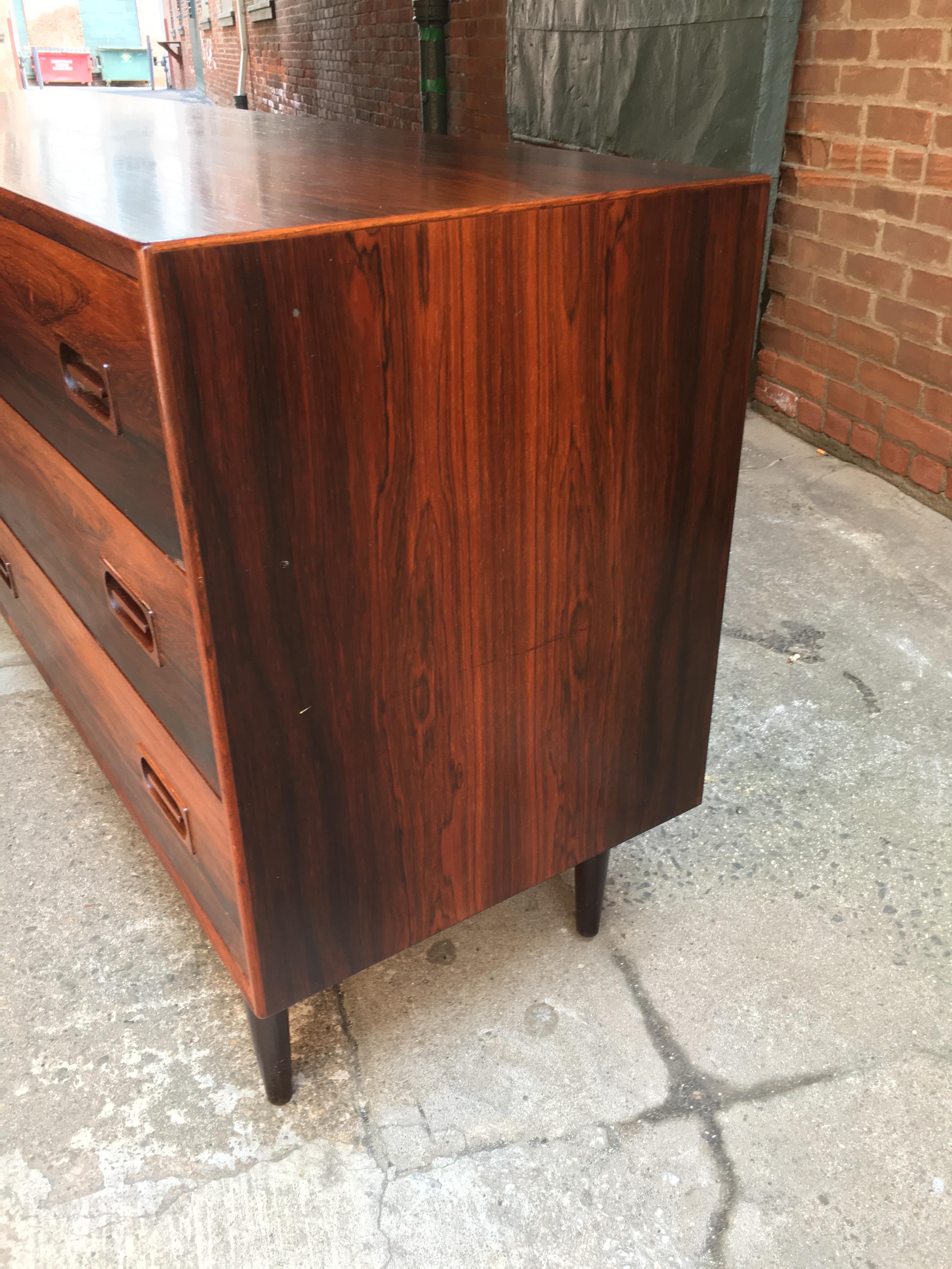 Danish Modern Rosewood Six-Drawer Dresser 5