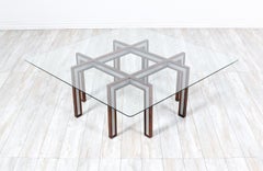 Sapientemente restaurato - Tavolino moderno danese in palissandro e acciaio di Henning Korch