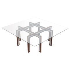 Danish Modern Rosewood & Steel Coffee Table by Henning Korch