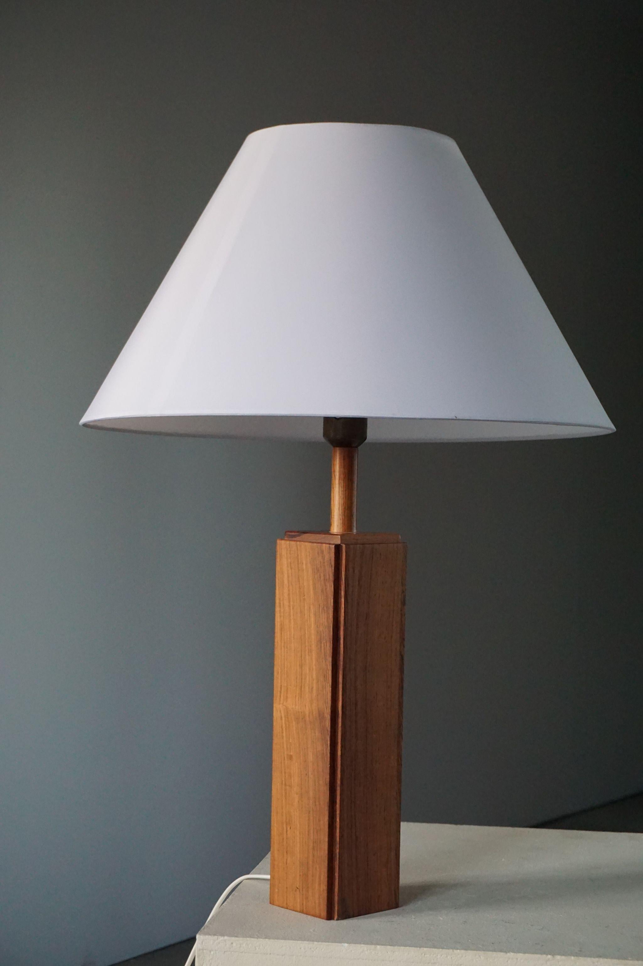 Scandinavian Modern Danish Modern Rosewood Table Lamp, 1960s For Sale