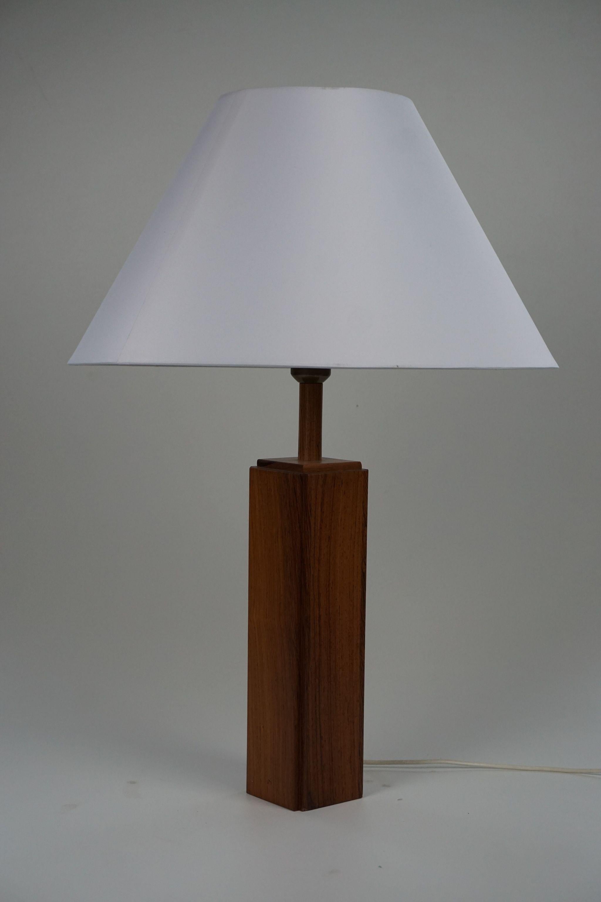 Danish Modern Rosewood Table Lamp, 1960s For Sale 2