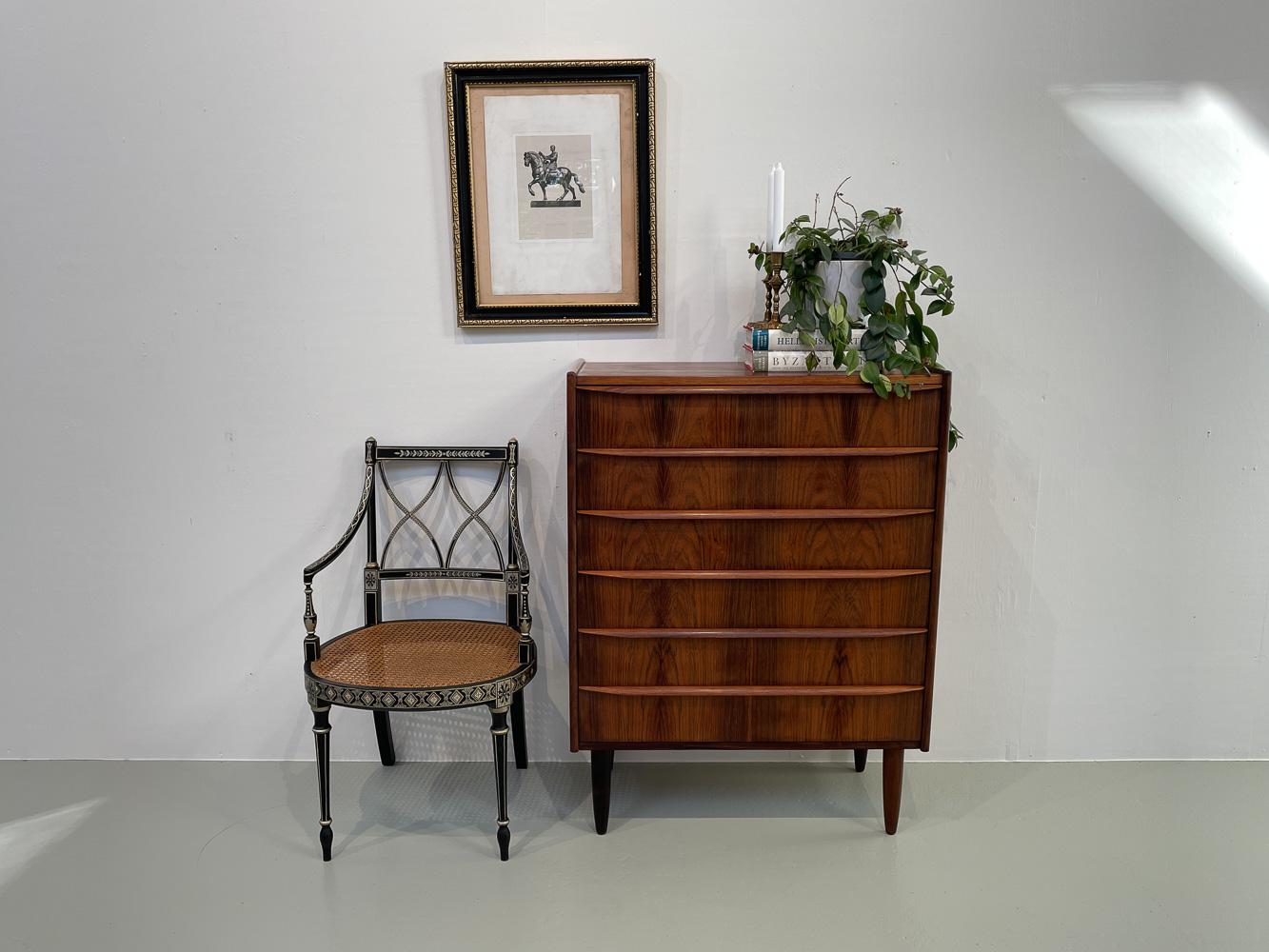 Danish Modern Rosewood Tallboy Dresser, 1960s. 15