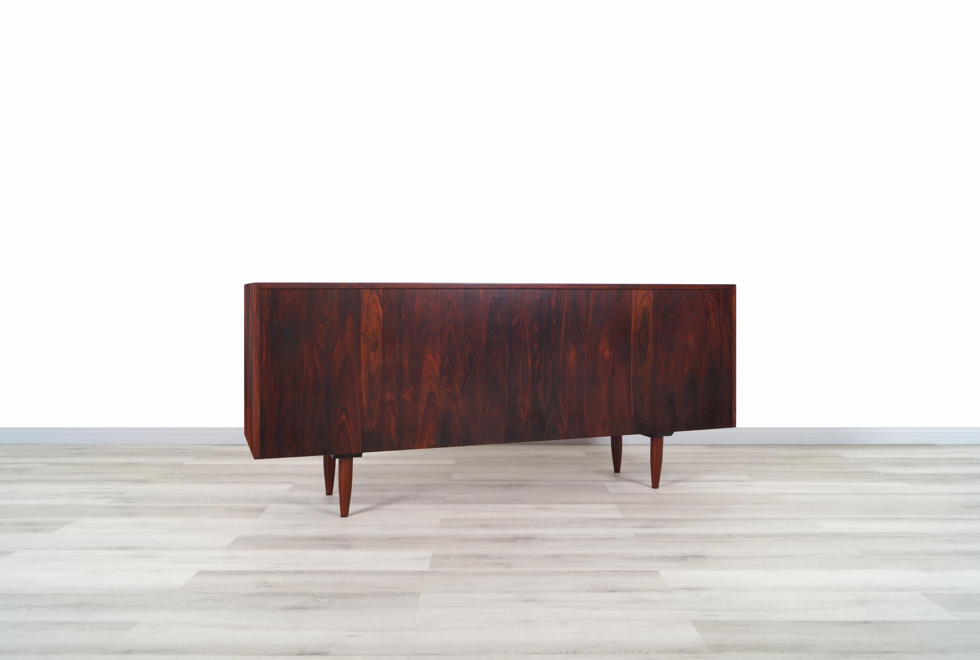 Danish Modern Rosewood Tambour Door Credenza by Bernhard Pedersen & Son 4