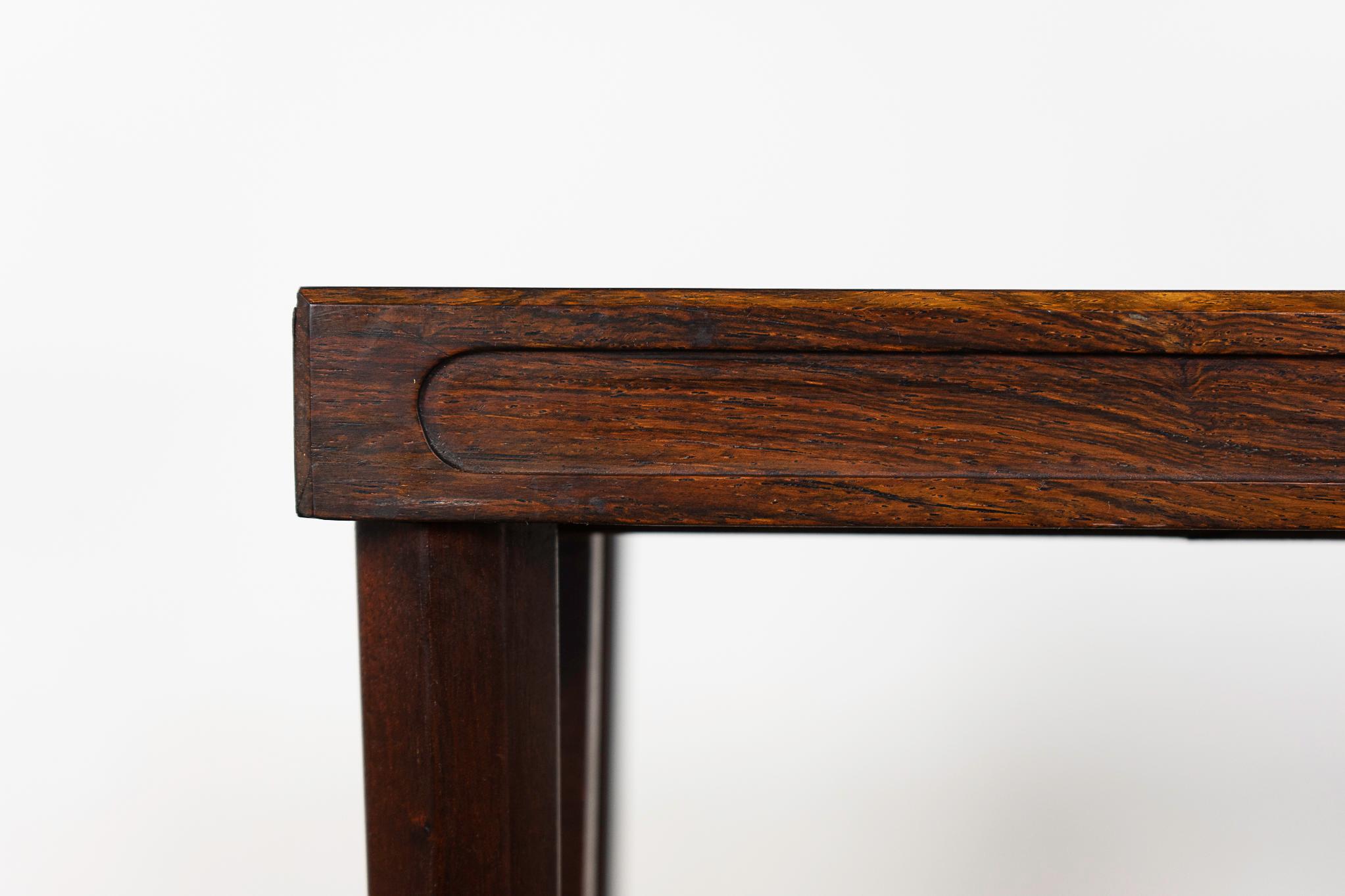 Scandinavian Modern Danish Modern Rosewood & Tile Nesting Tables For Sale