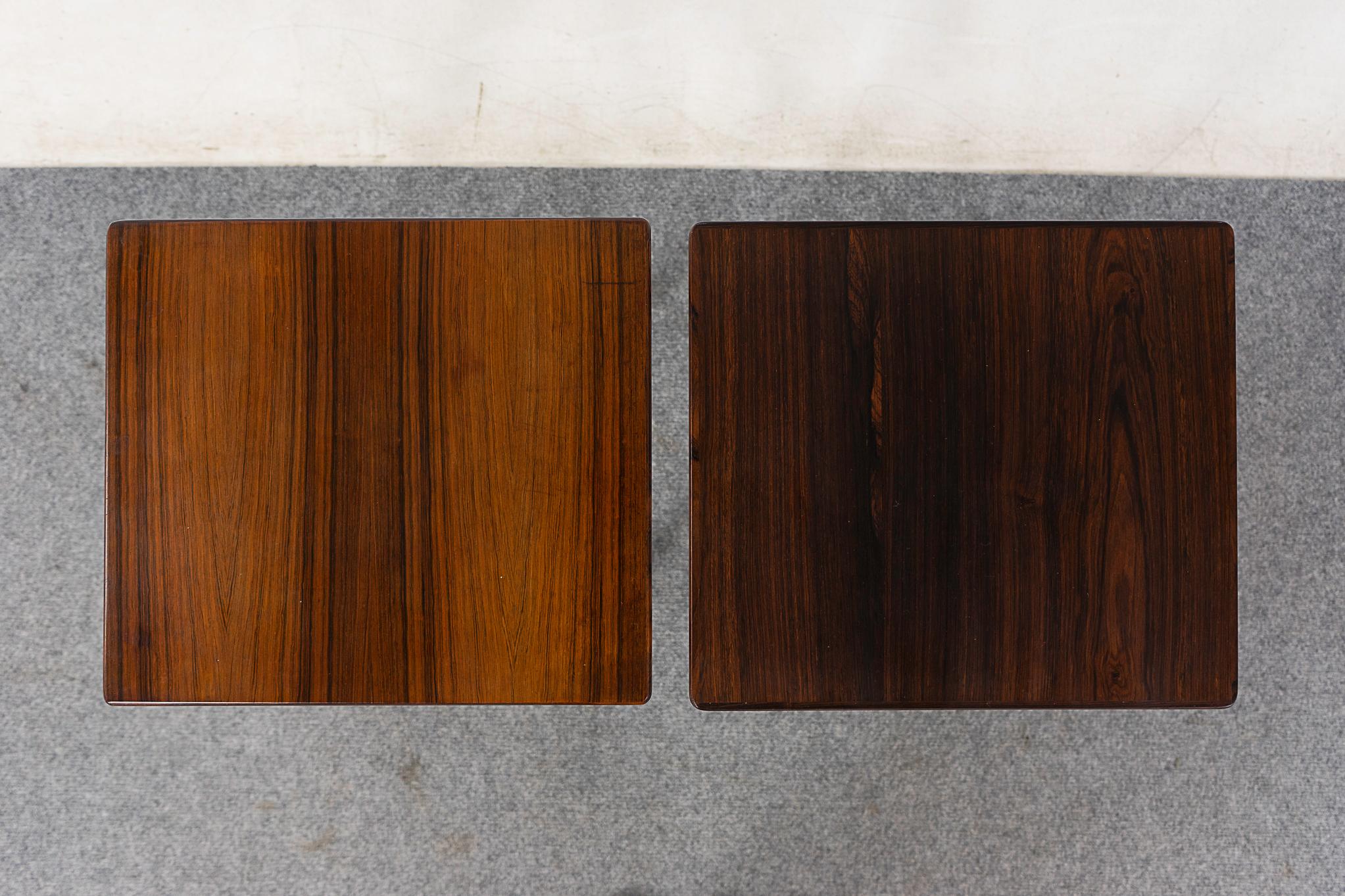 Danish Modern Rosewood & Tile Nesting Tables For Sale 2