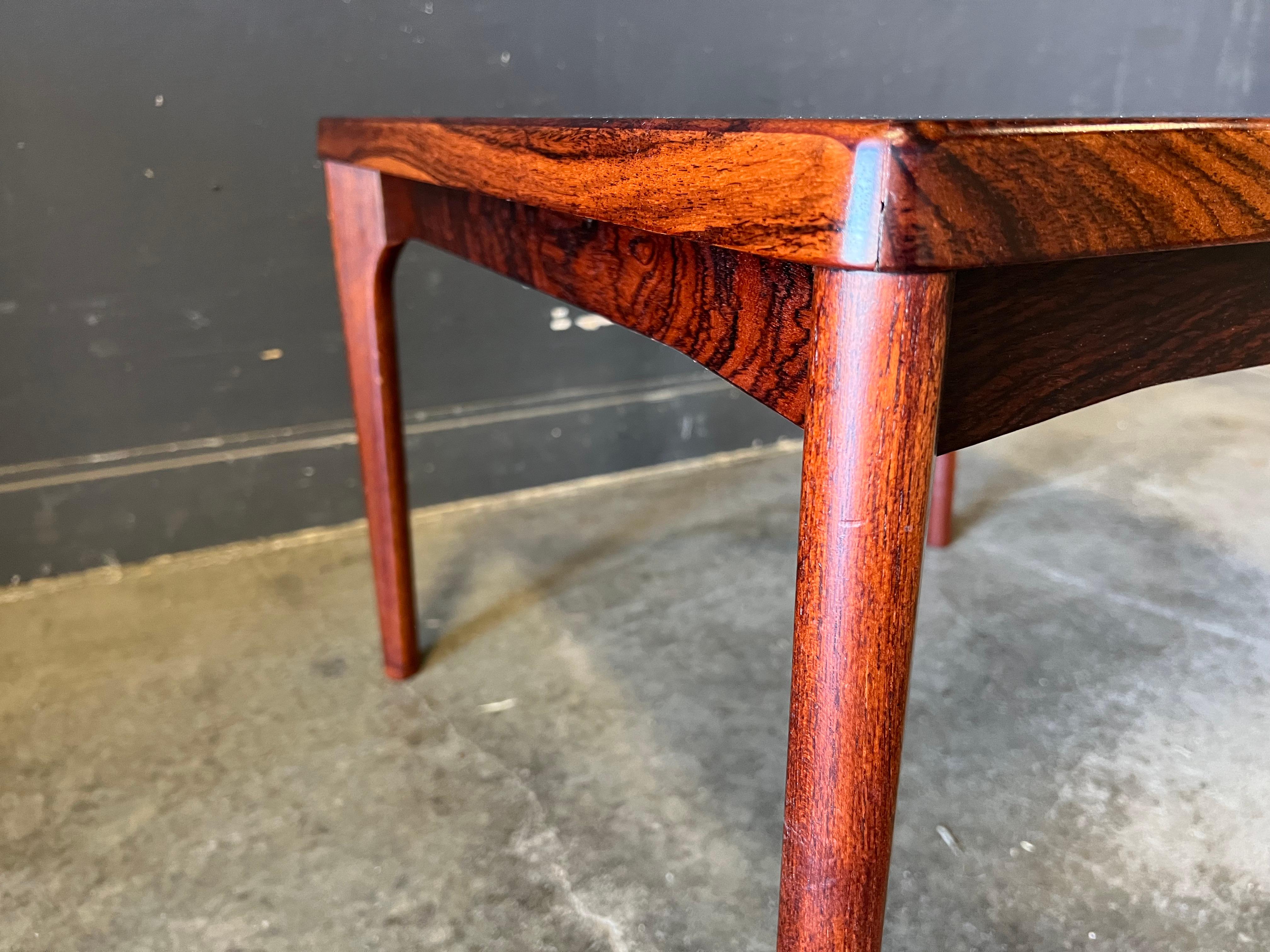 Mid-20th Century danish modern rosewood vejle stole side table For Sale