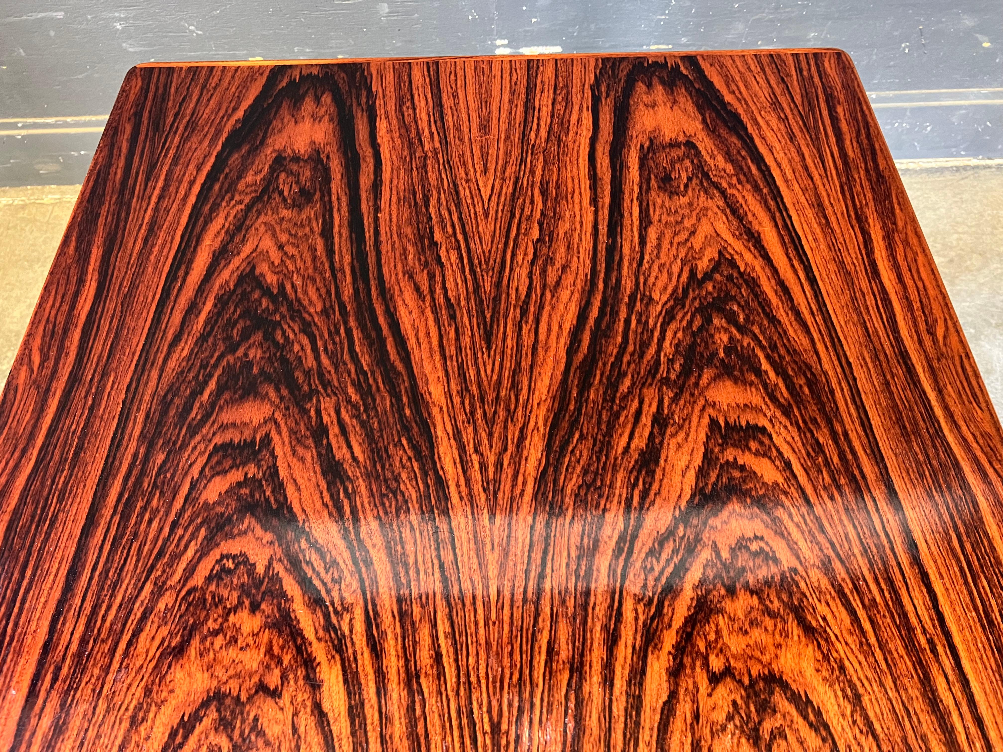 danish modern rosewood vejle stole side table For Sale 1